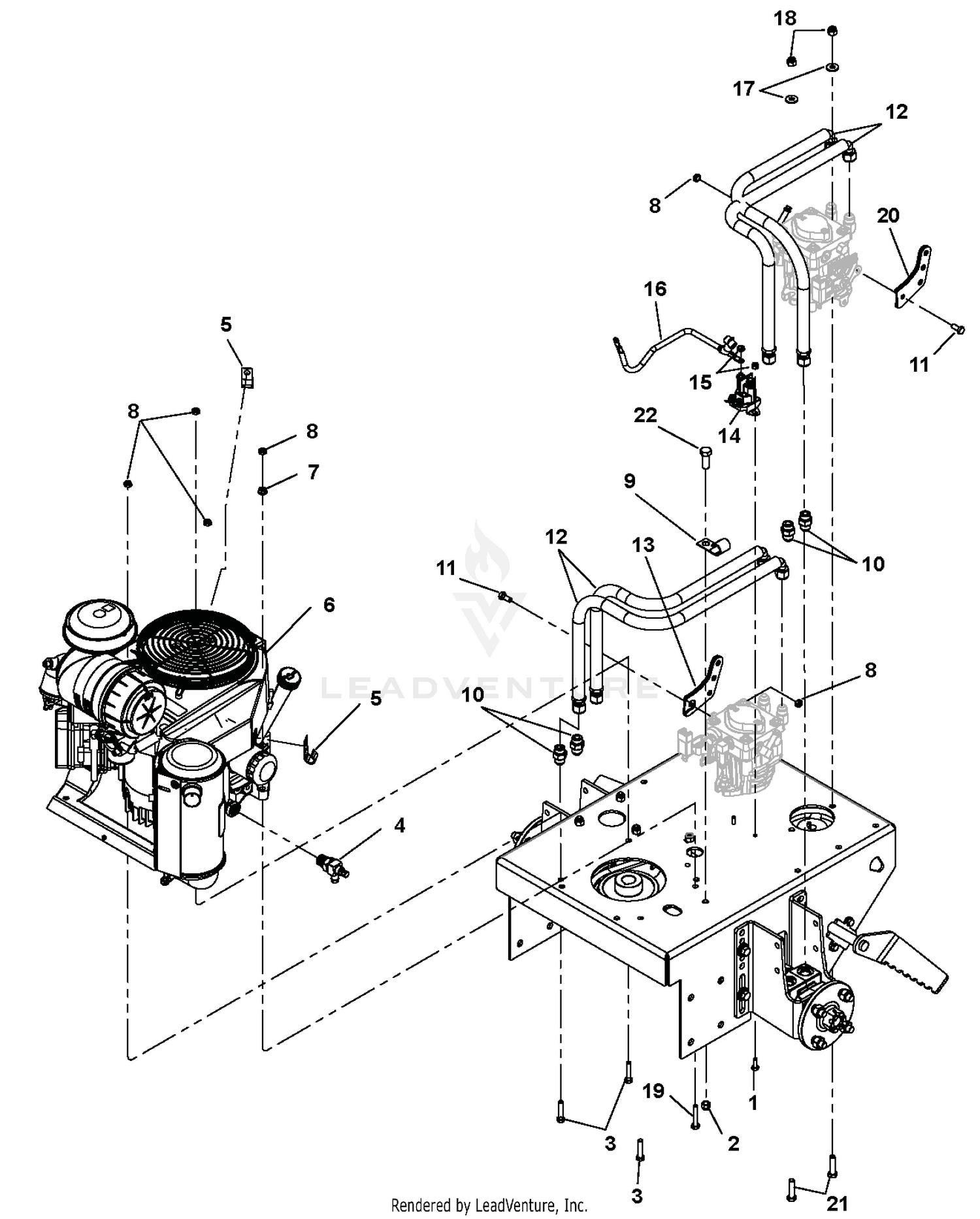 Frame and Engine Assembly