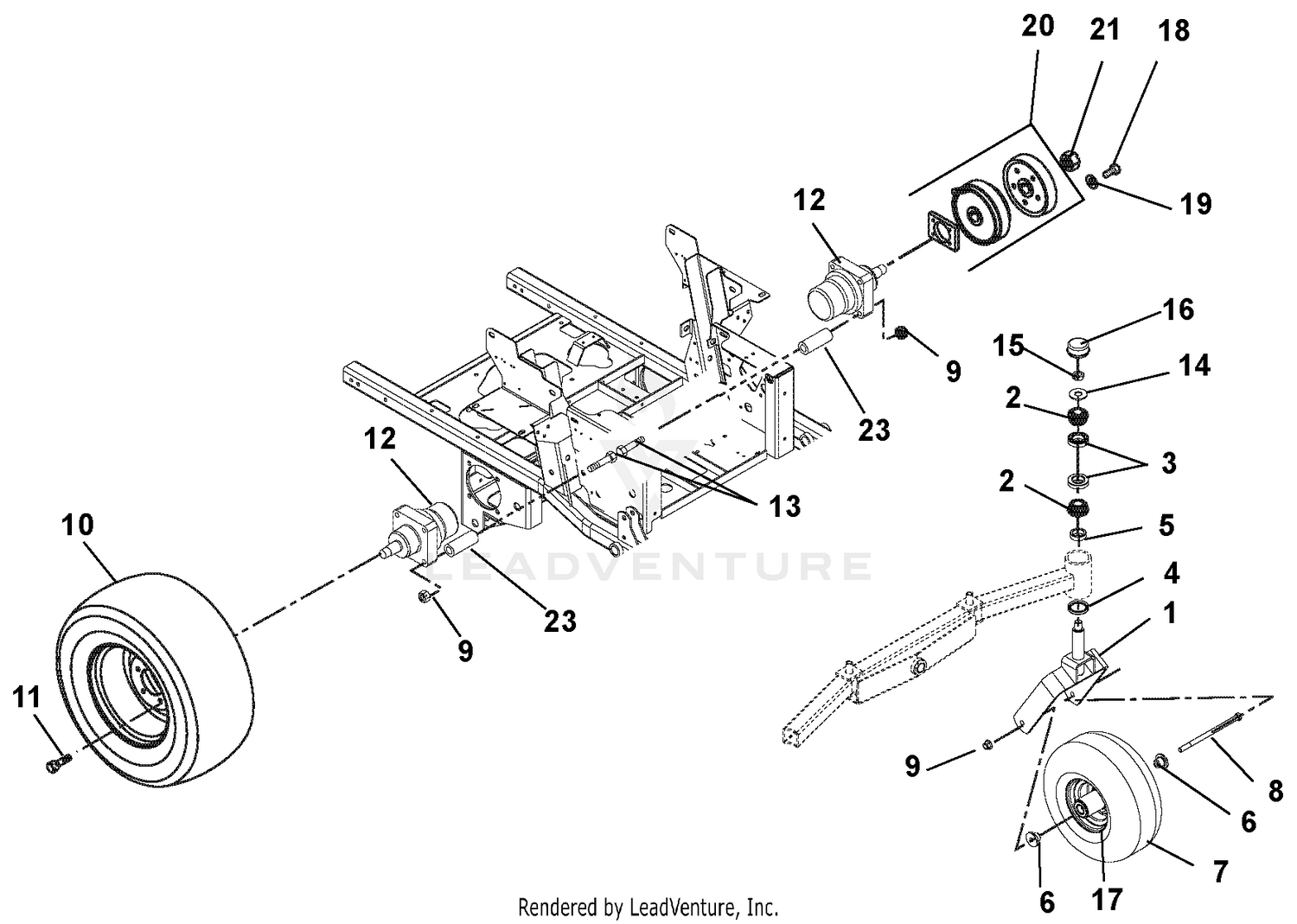 Wheel Motors, Tires, Brakes And Front Forks