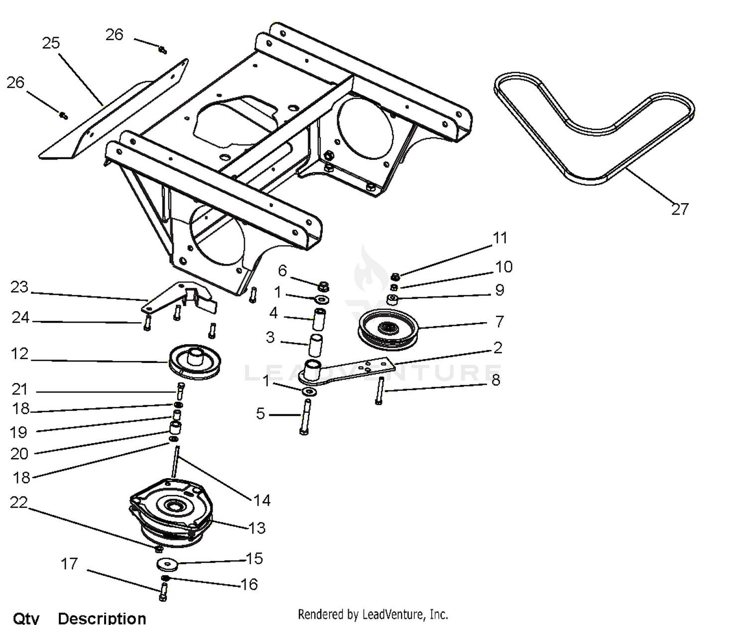 clutch and exhaust deflector