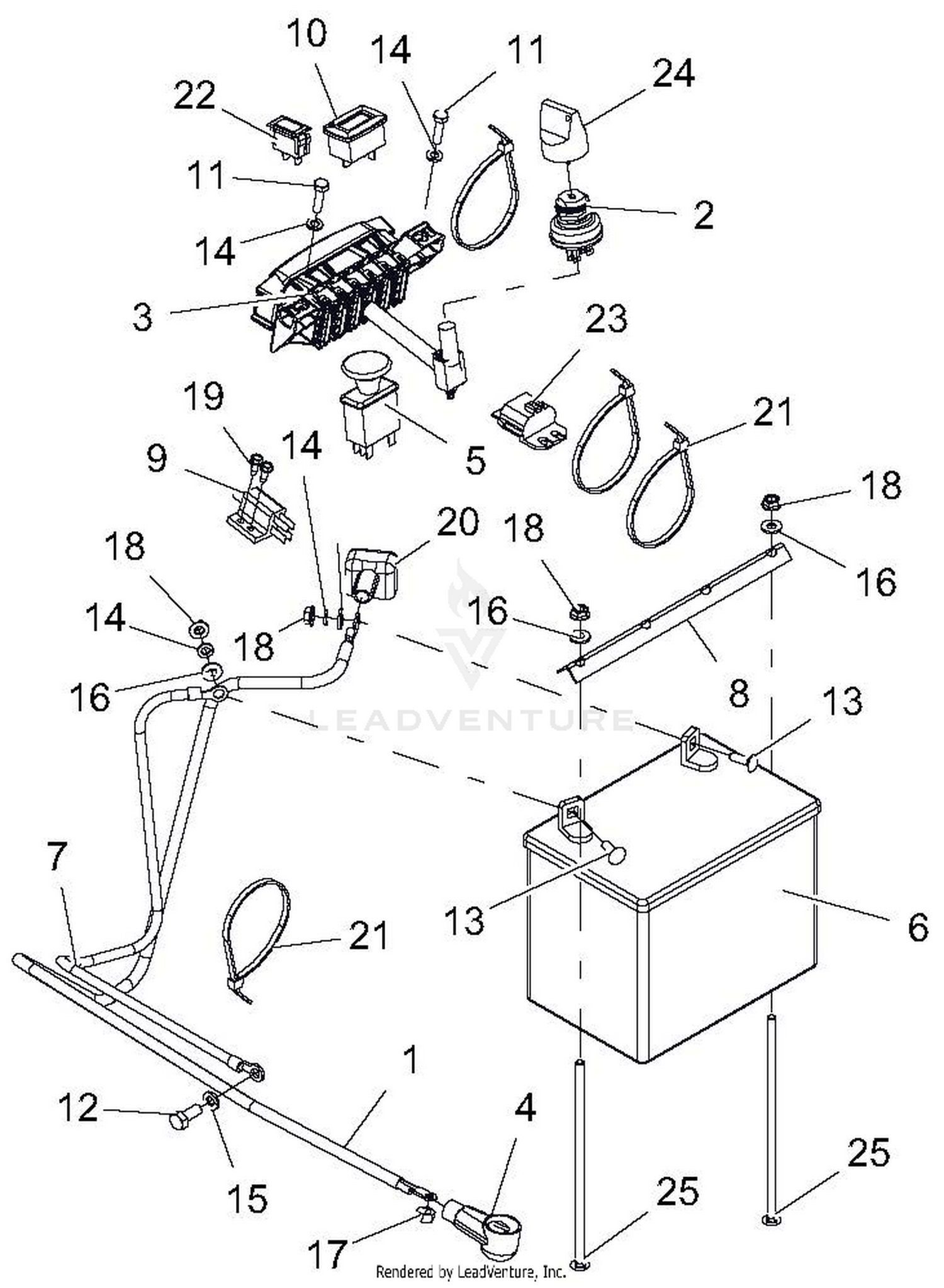 Wiring - Electrical Components and Battery