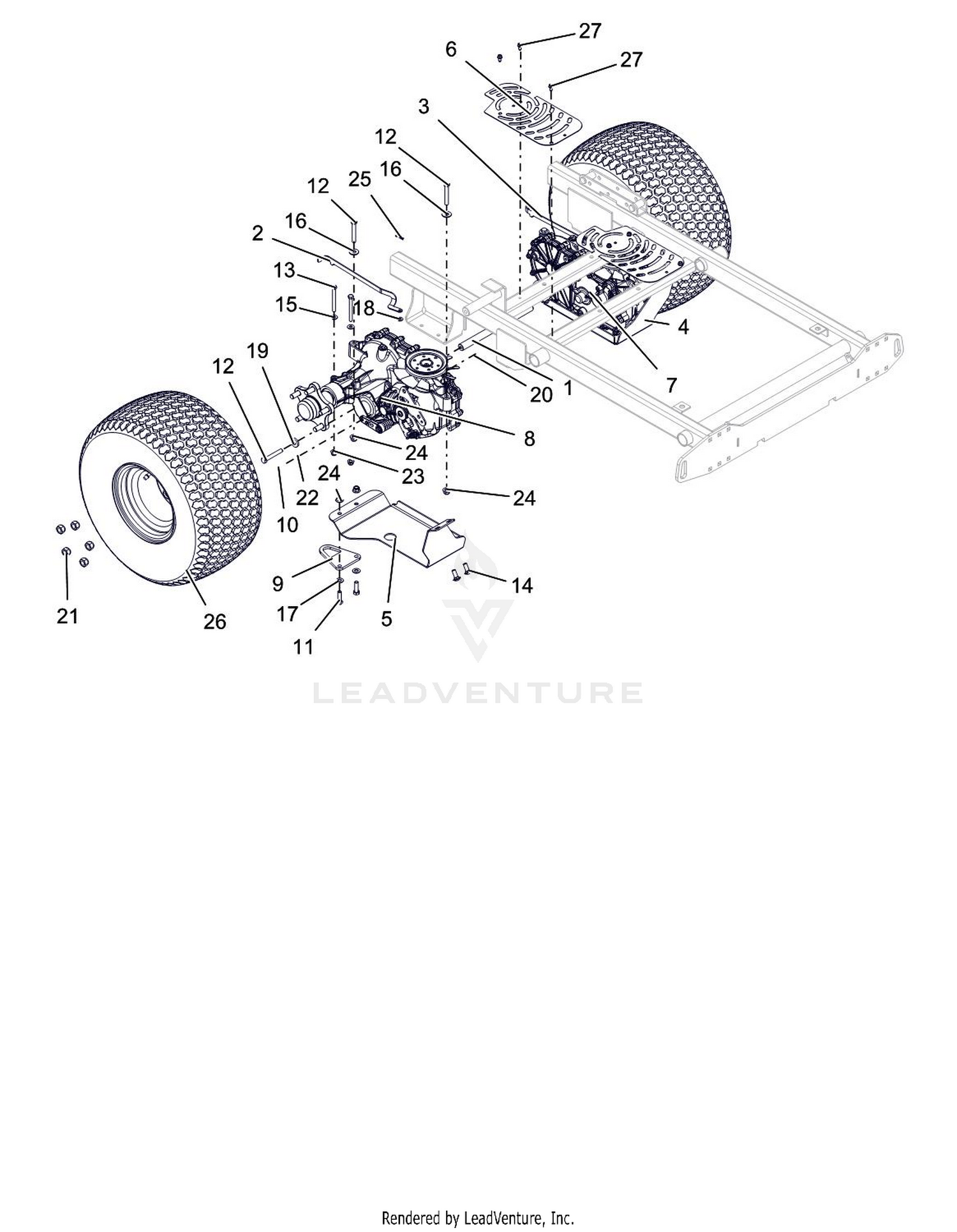 Rear Tires And Transaxle