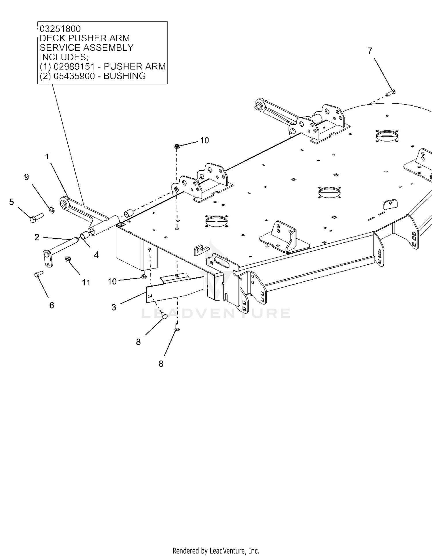 Deck Mount And Baffles - 52"