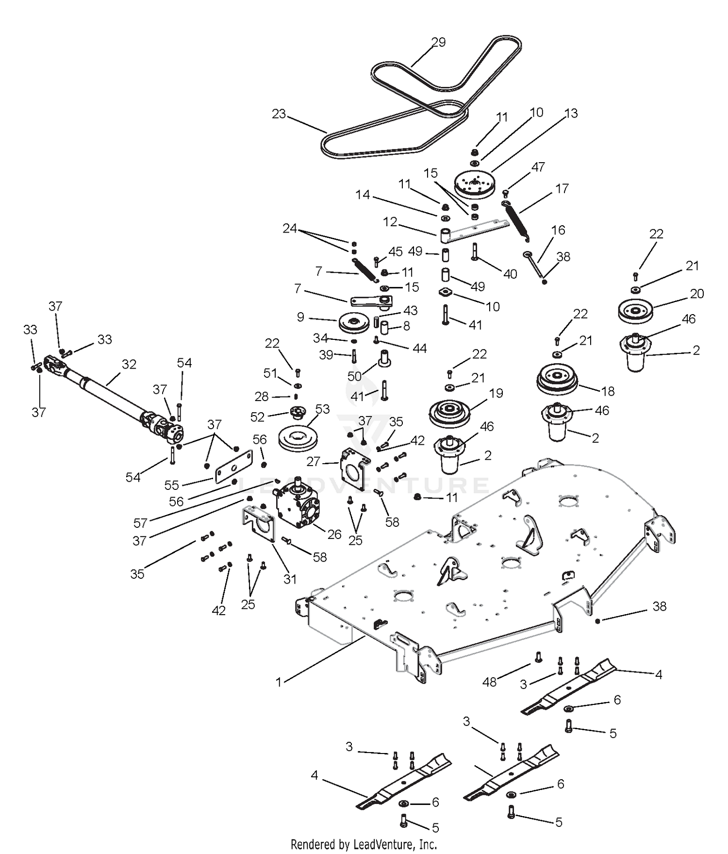 Mower Deck Belts, Blades, Idlers