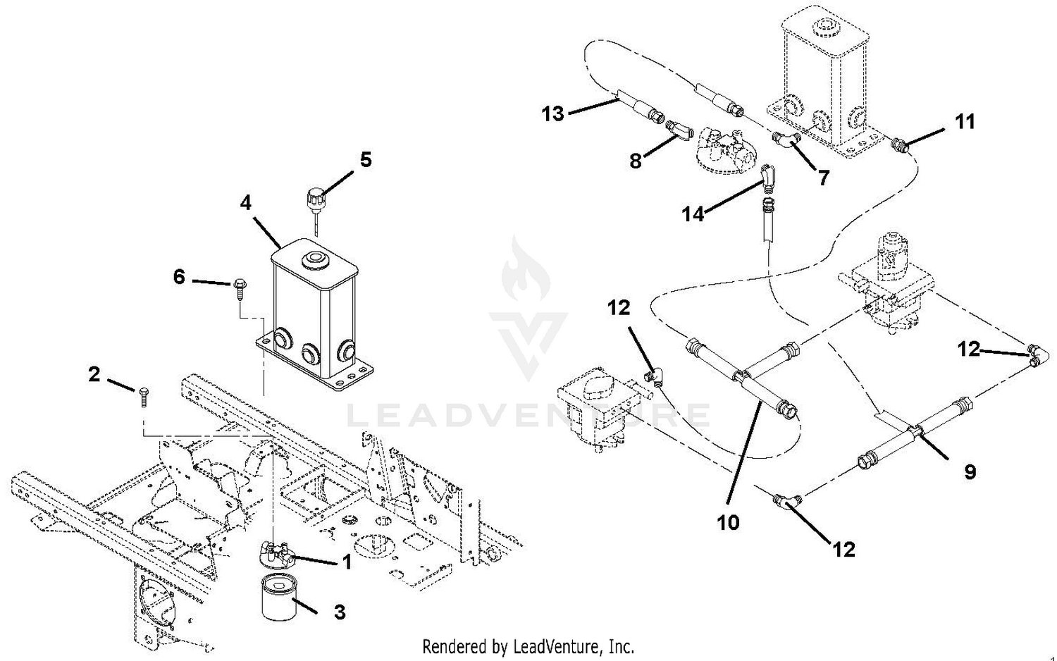 Hydraulic Tank, Filter, Pumps & Hoses
