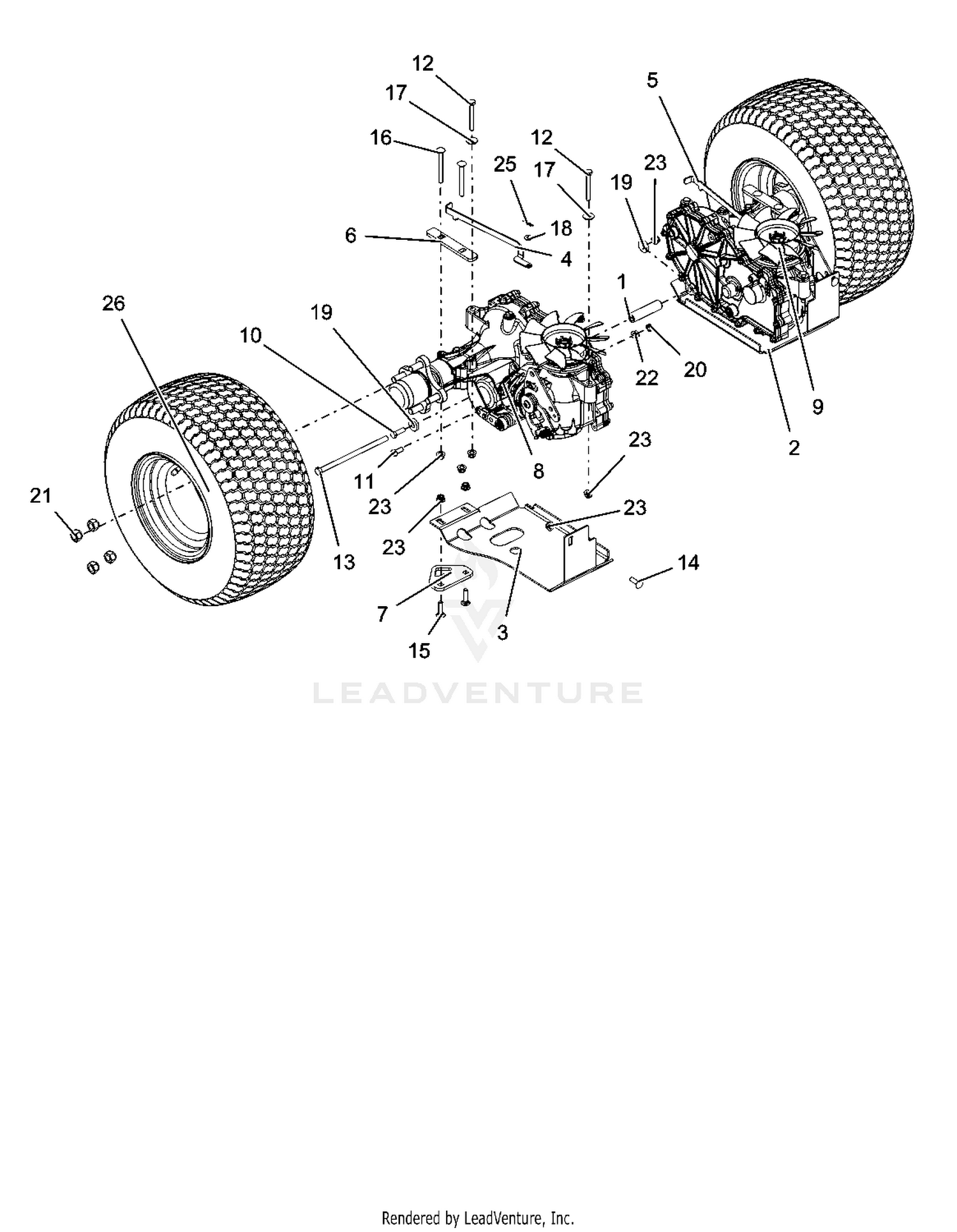 Rear Tire And Transaxle