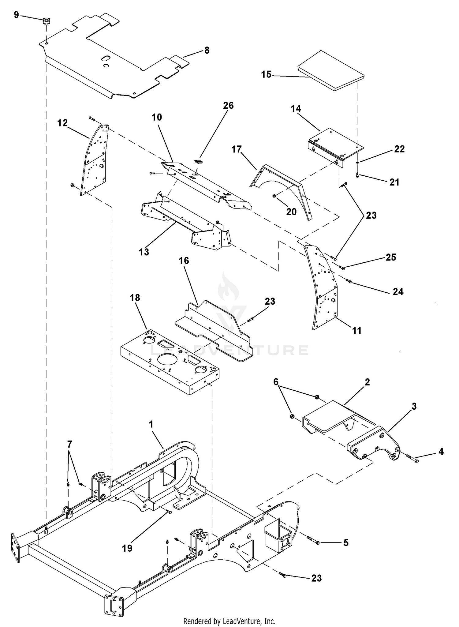 Main Frame, Traction Deck And Console