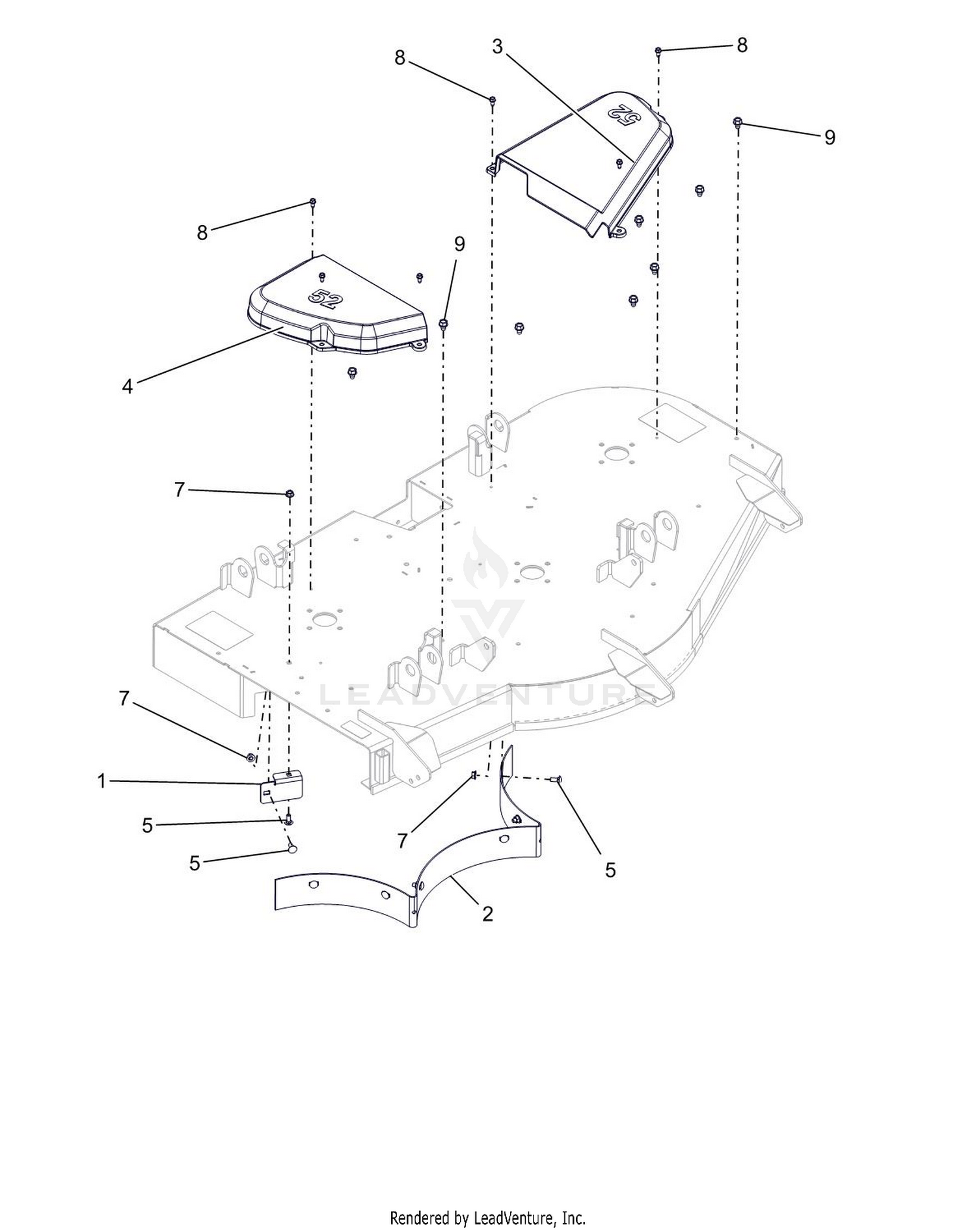 Belt Covers And Baffles - 52 Inch