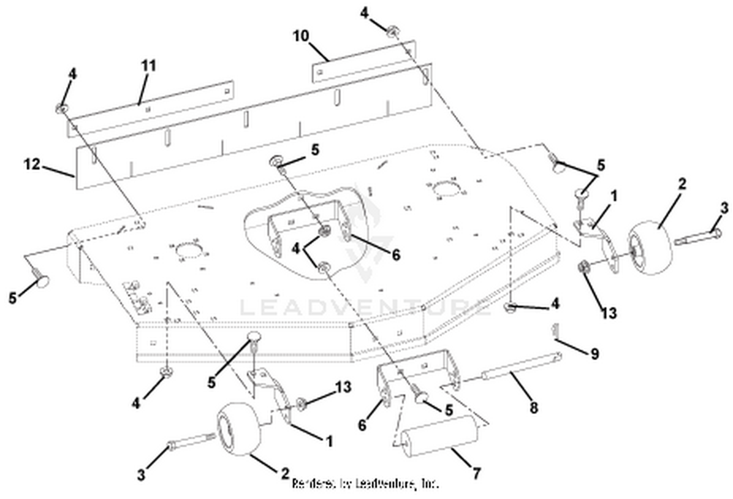 Mower Brackets And Rollers