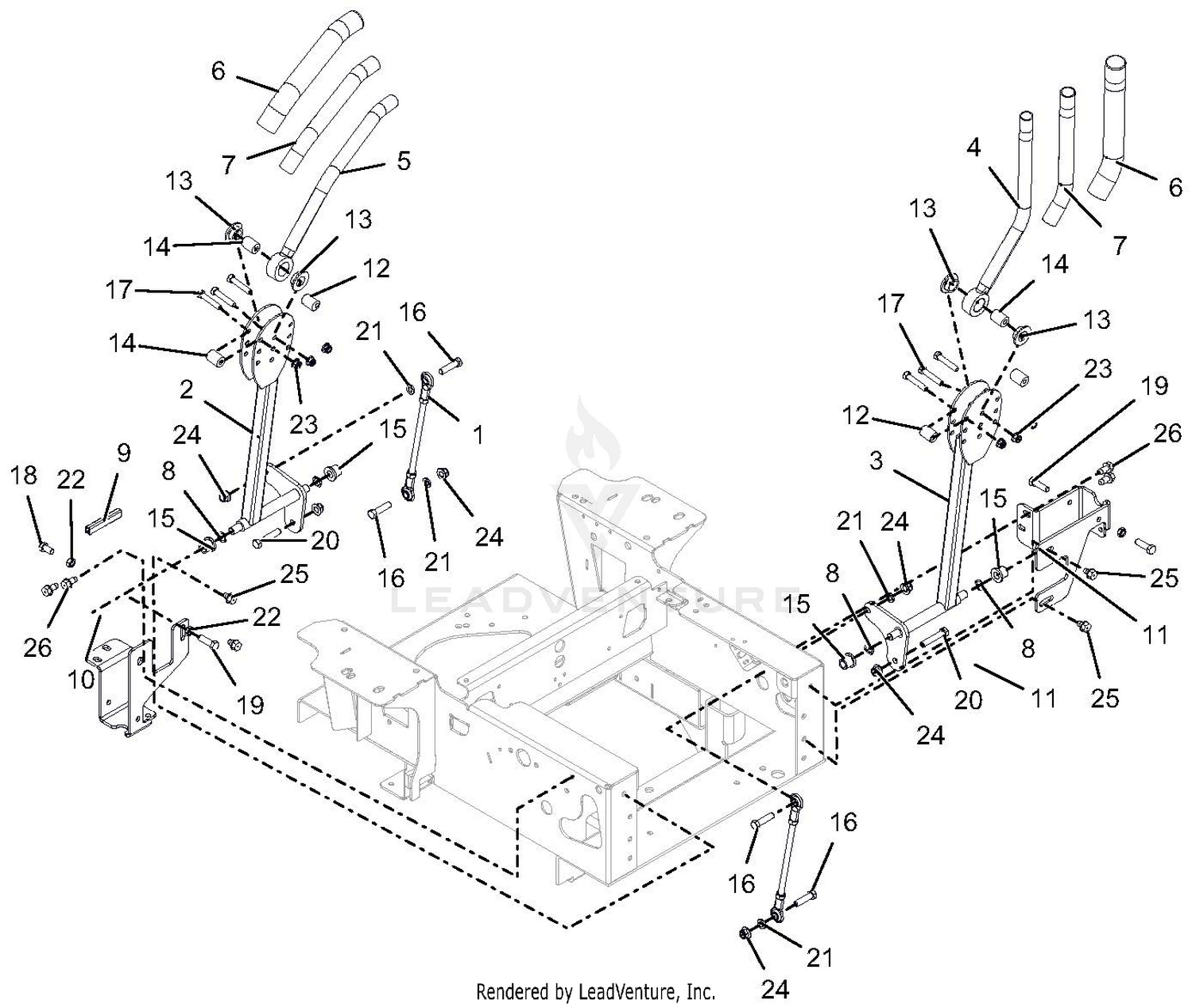 Steering Controls - SN 030000 - 039999