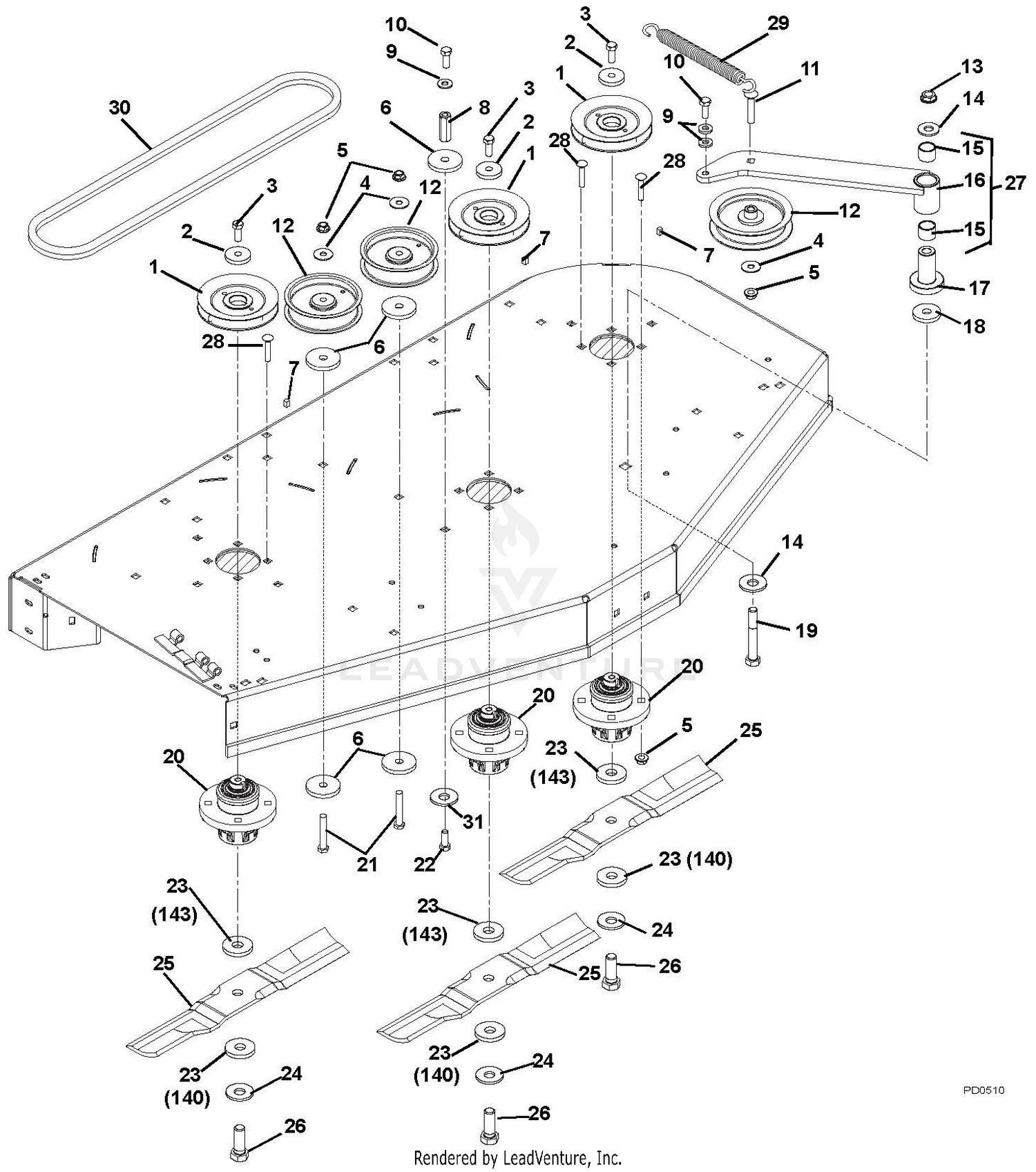 Belts, Spindles, Idlers And Blades
