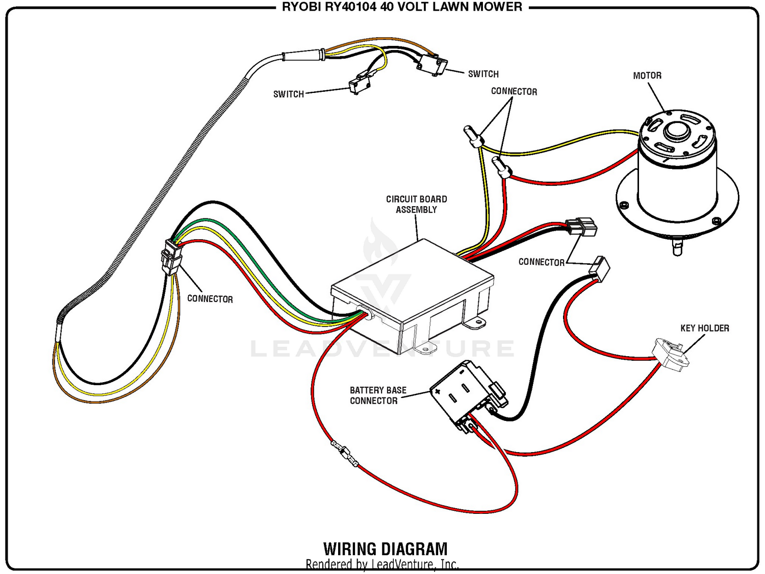 Ryobi 40v Lawn Mower Parts Diagram
