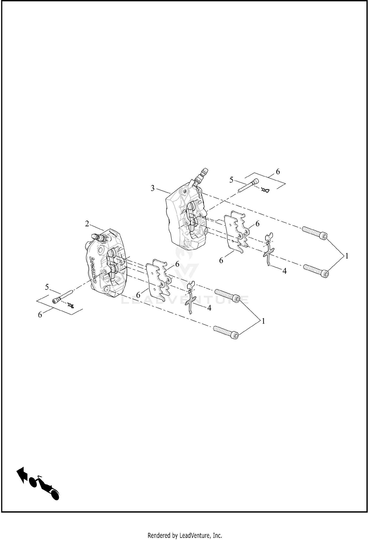 BRAKE CALIPER, FRONT