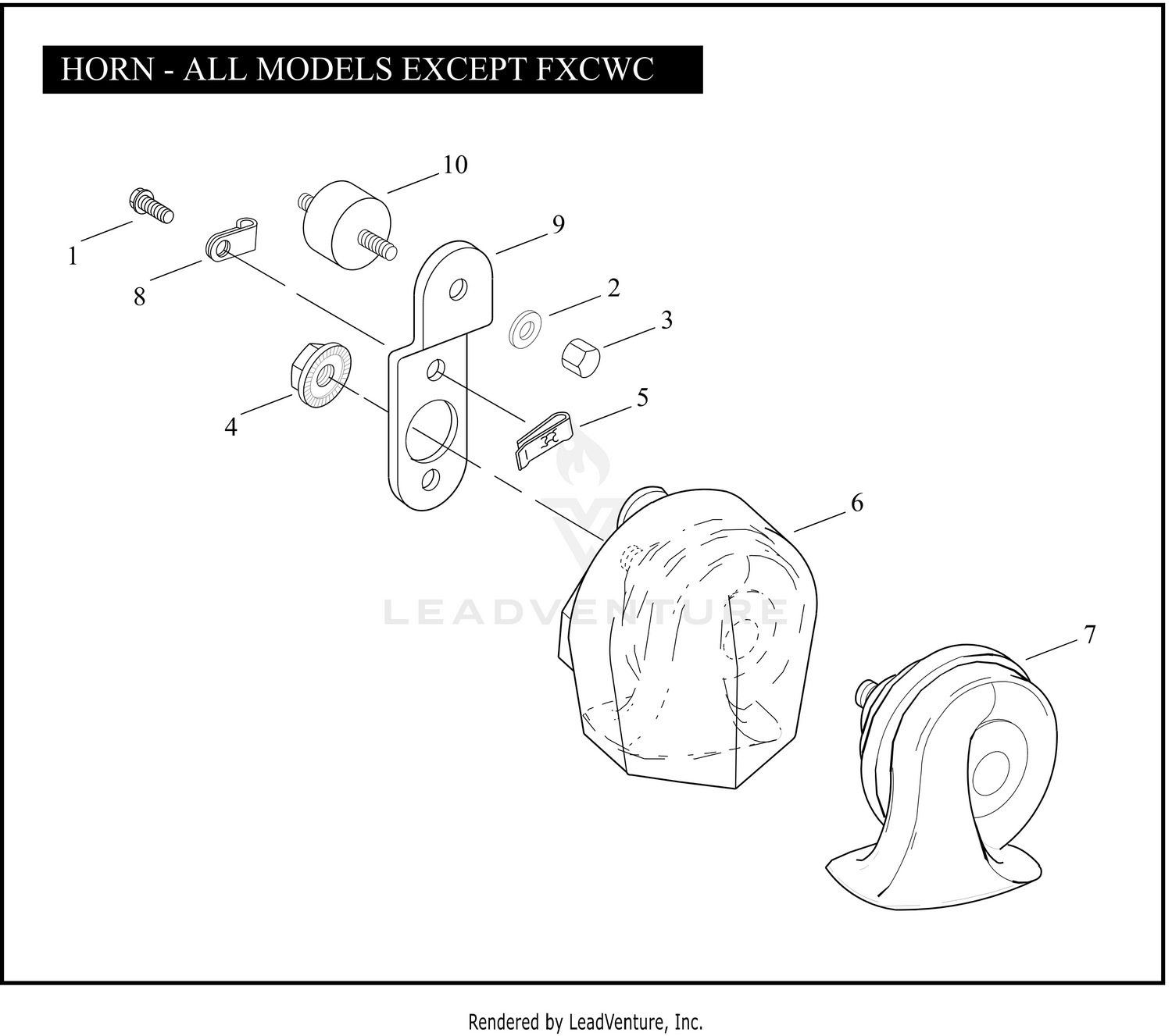 HORN - ALL MODELS EXCEPT FXCWC