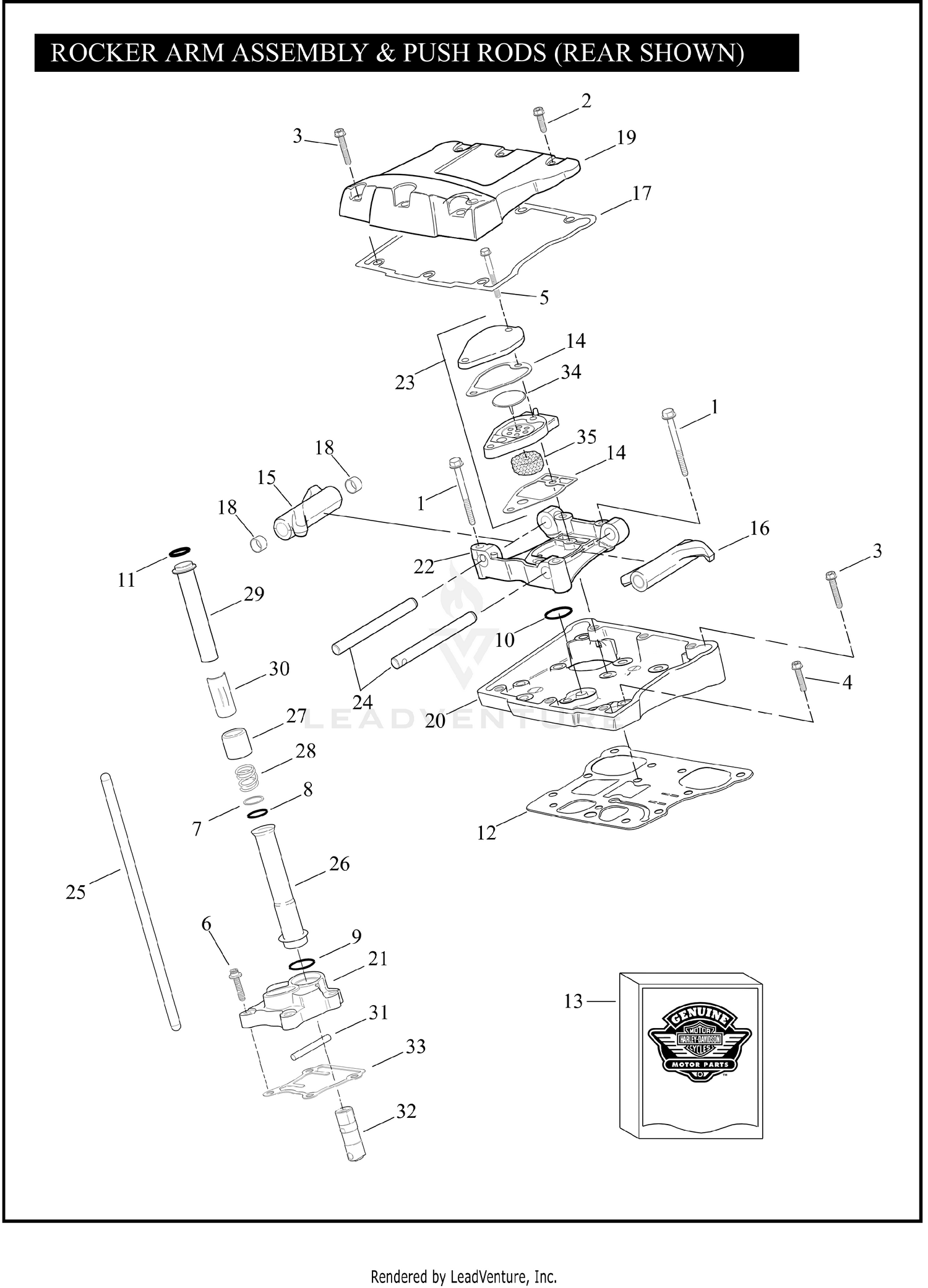 ROCKER ARM ASSEMBLY & PUSH RODS - TWIN CAM 88™