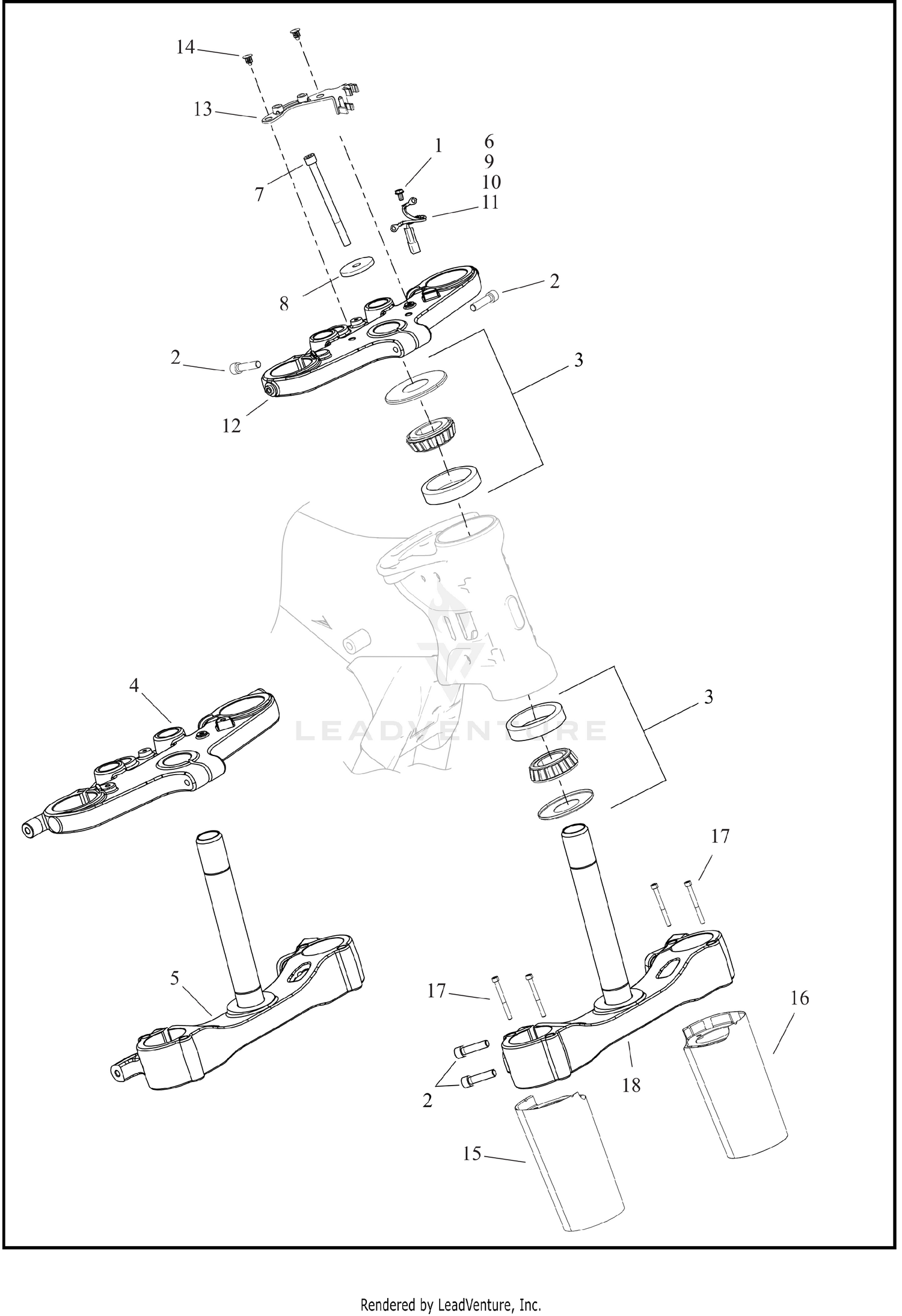 FORK BRACKETS, FRONT