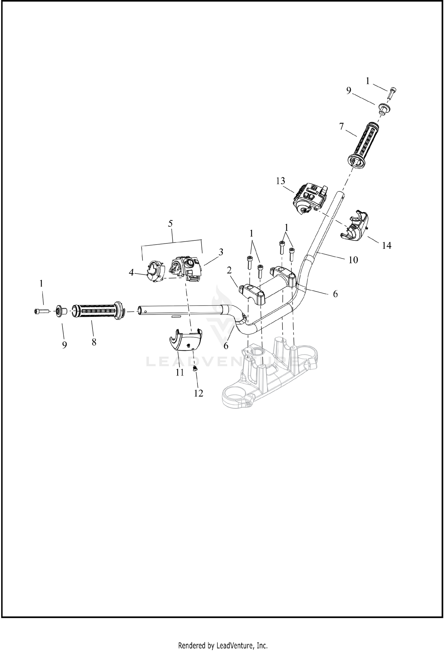 HANDLEBAR, HAND GRIPS, HAND CONTROLS