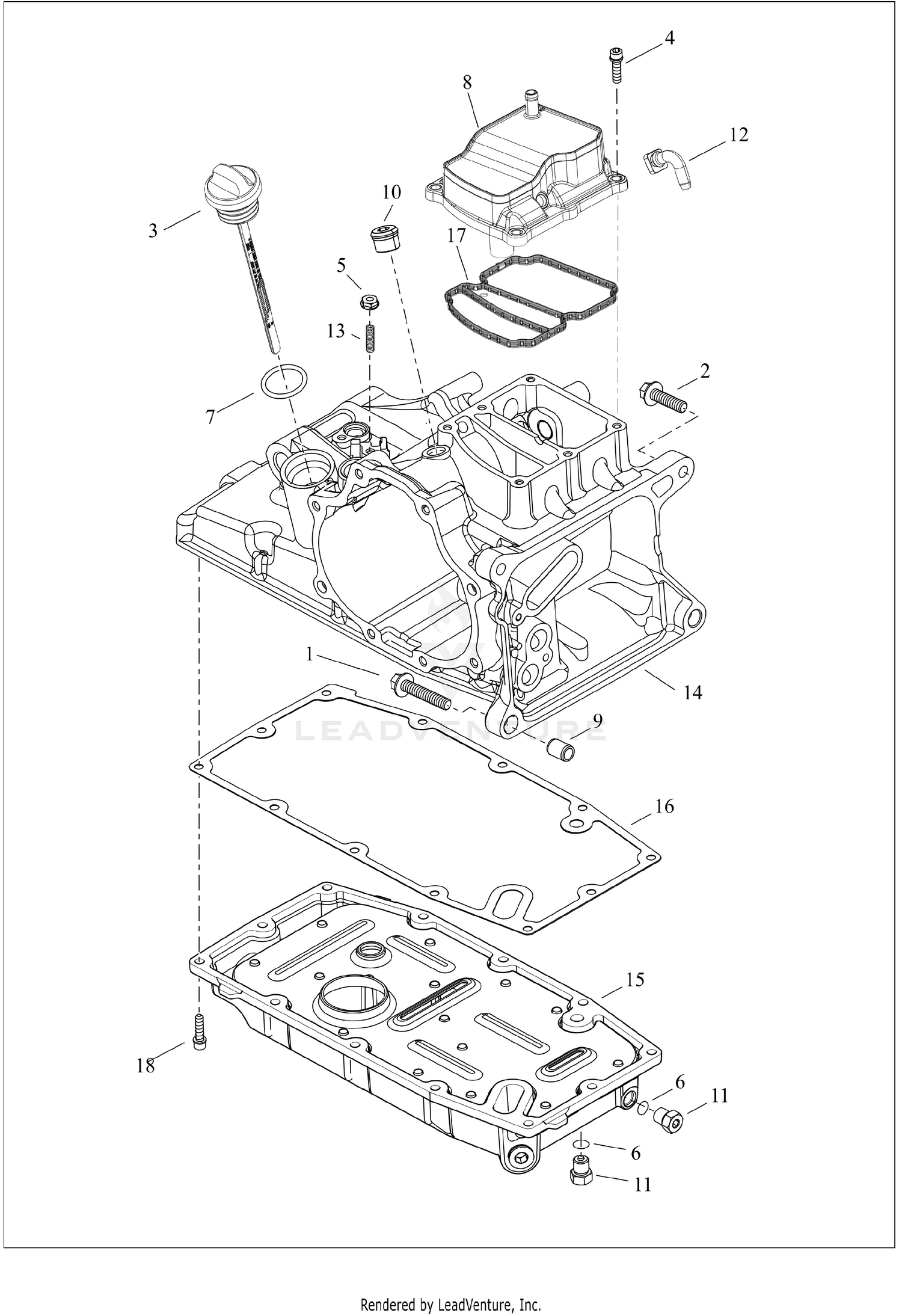 TRANSMISSION HOUSING, COVER AND OIL PAN