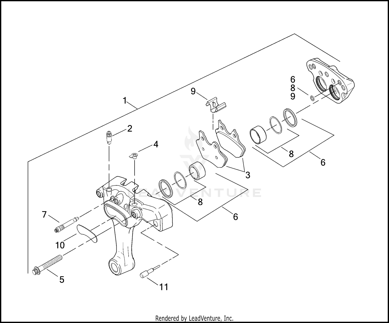 REAR BRAKE CALIPER