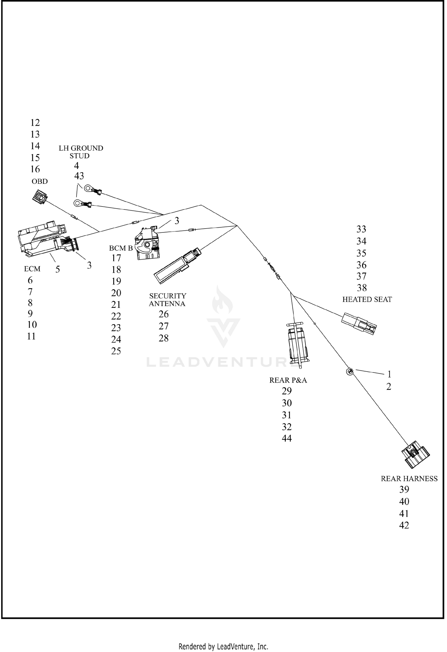 WIRE HARNESS, MAIN - FLTRX/FLTRXL (5 OF 9)