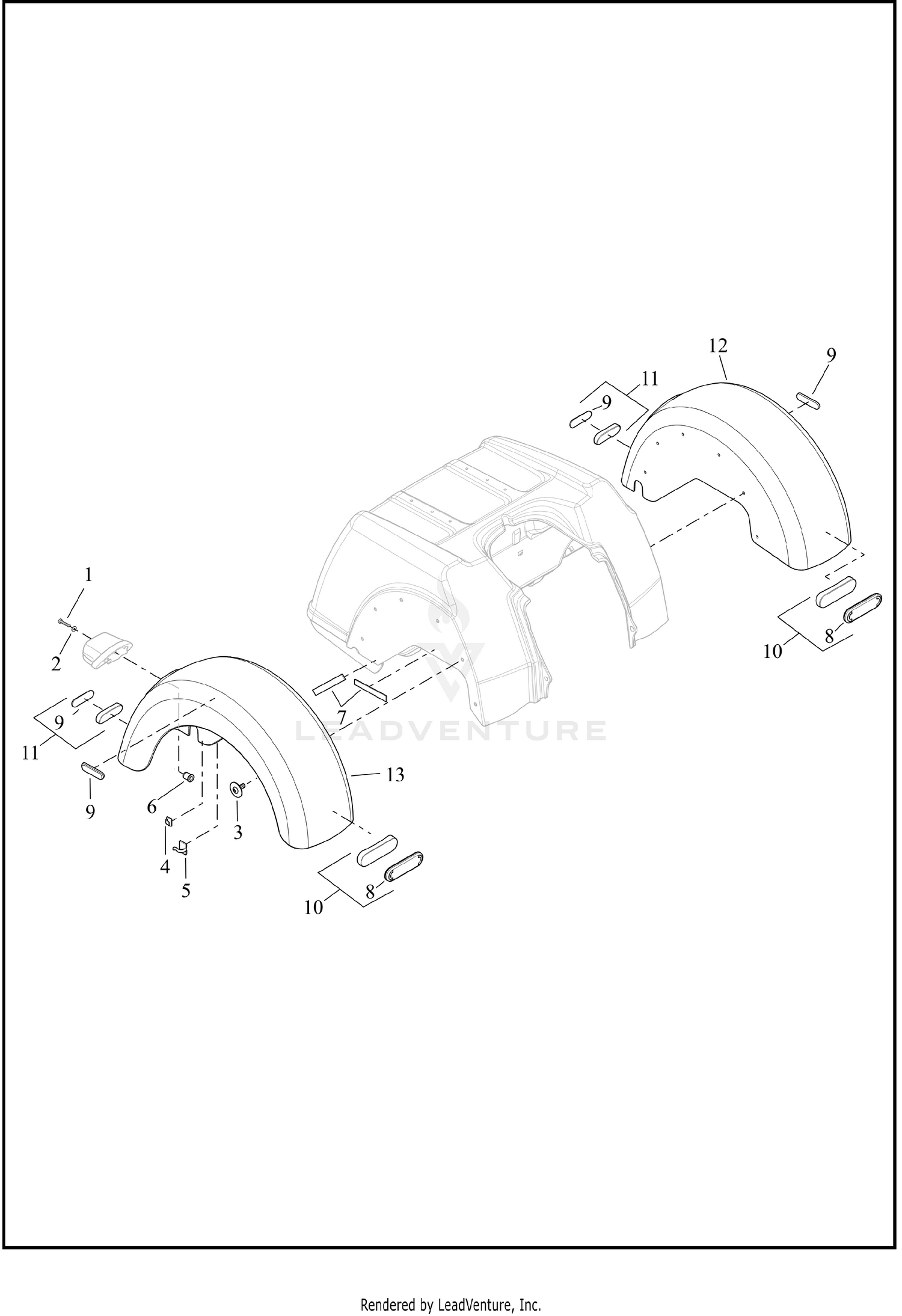 FENDERS, REAR - FLHTCUTG