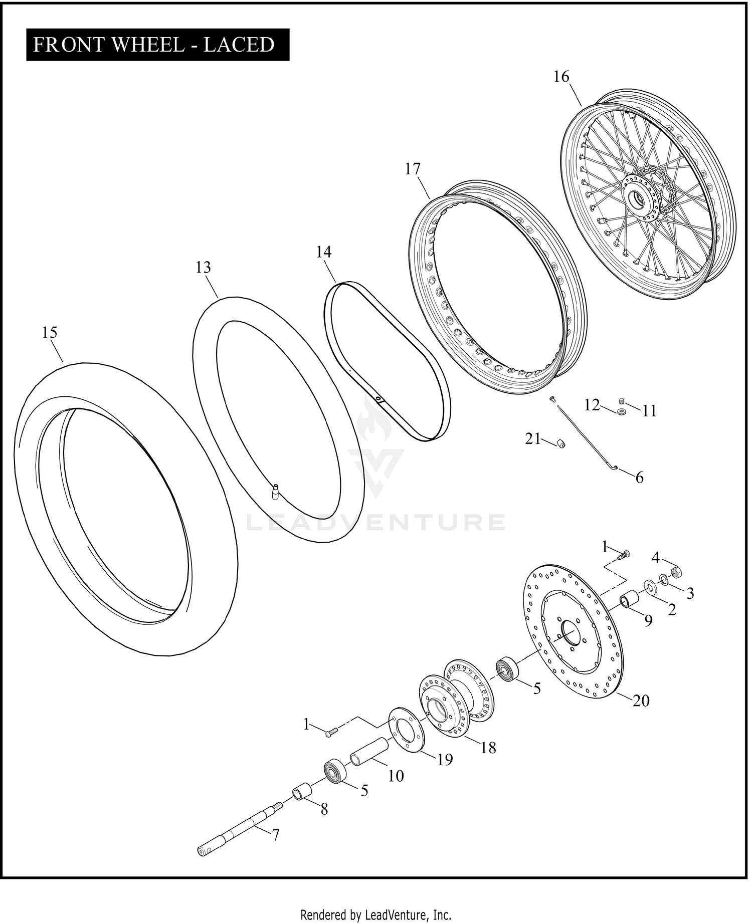 FRONT WHEEL - LACED
