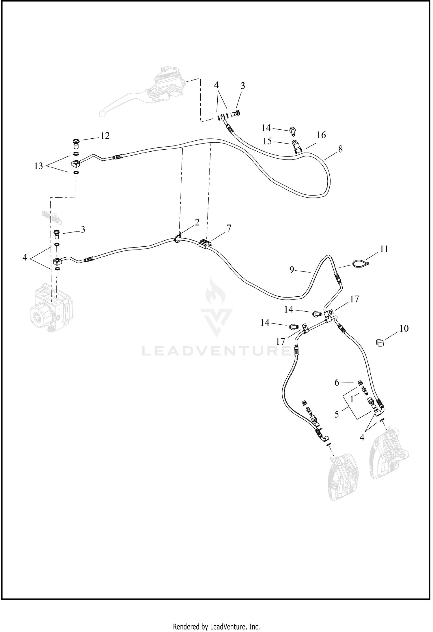 BRAKE LINES, FRONT - ABS