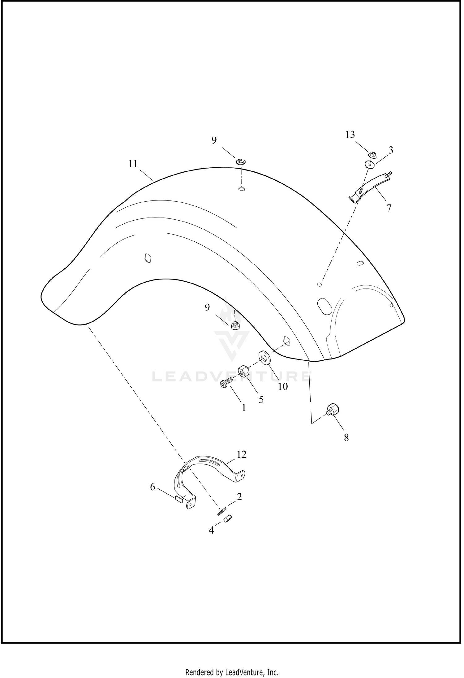 FENDER, REAR, FLHXL/FLTRXL