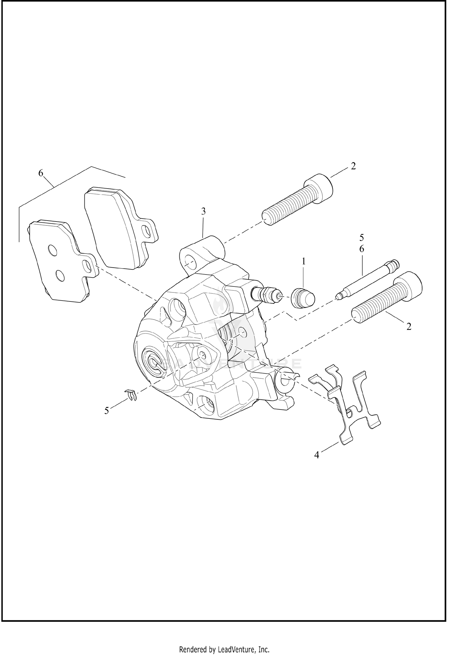 BRAKE CALIPER, REAR