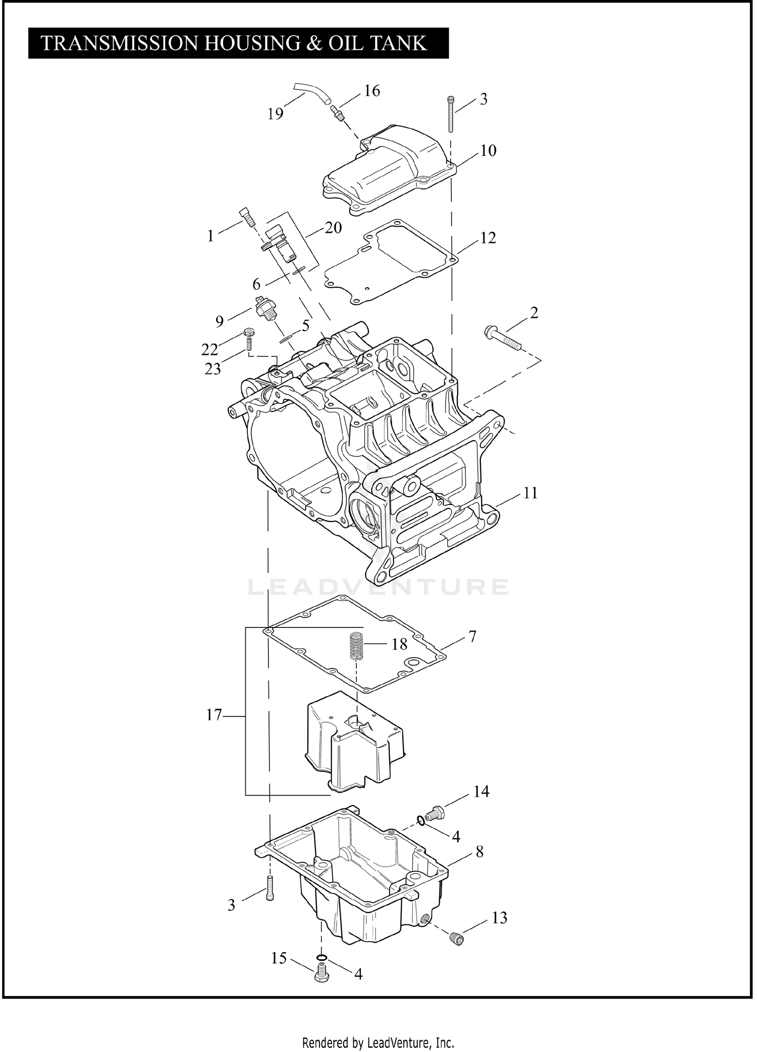 TRANSMISSION HOUSING & OIL TANK