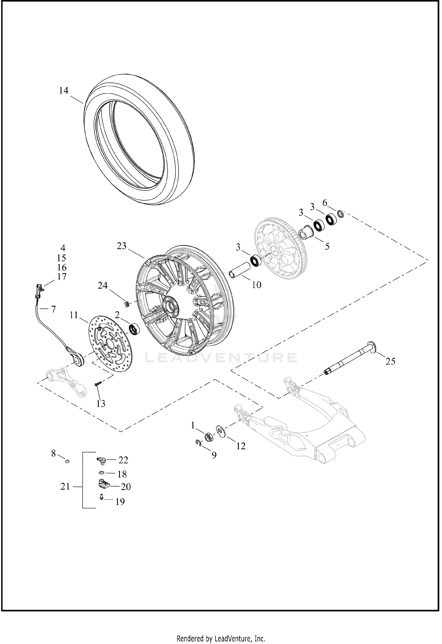 WHEEL, REAR