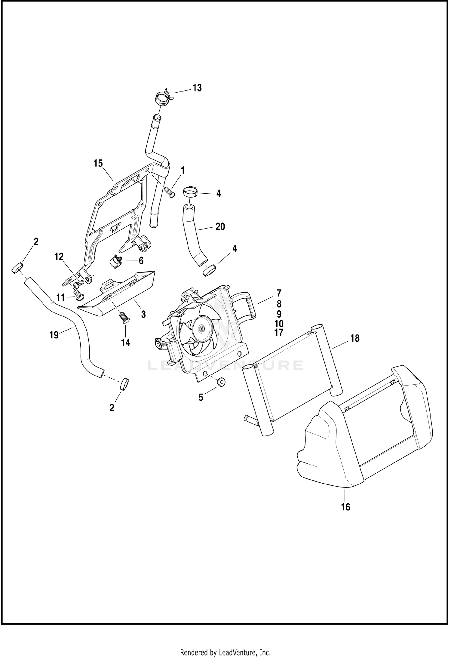 COOLANT DISTRIBUTION, AIR-COOLED