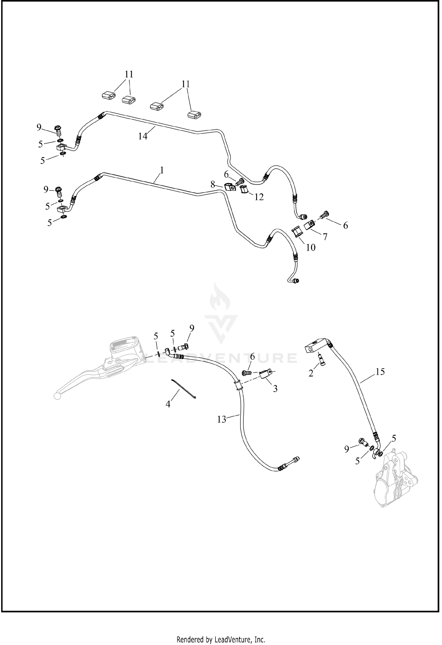 BRAKE LINES, FRONT, ABS - FLFB, FLHC, FLSTFI, FXBB, FXBR