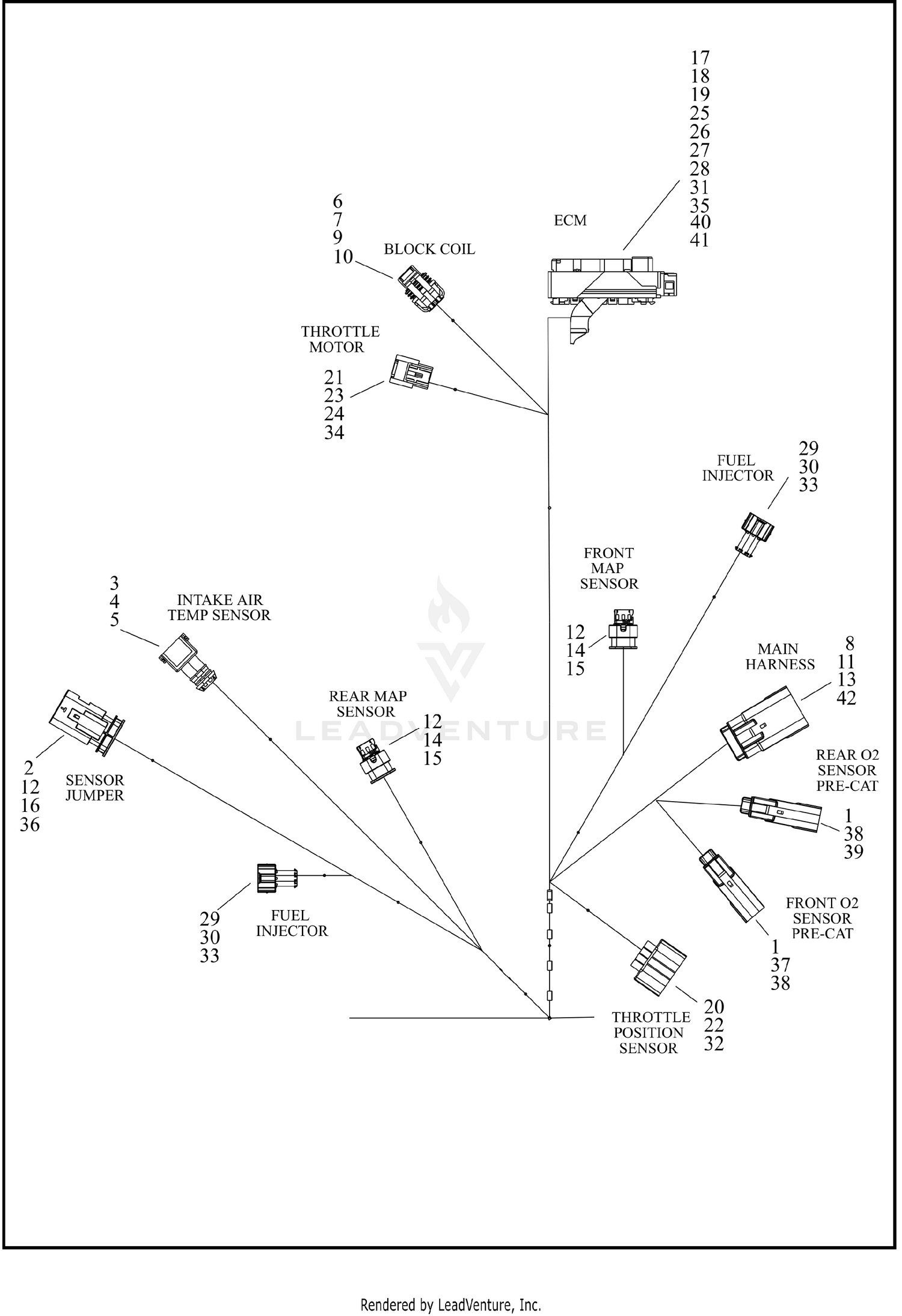 WIRING HARNESS, ENGINE (2 OF 4)