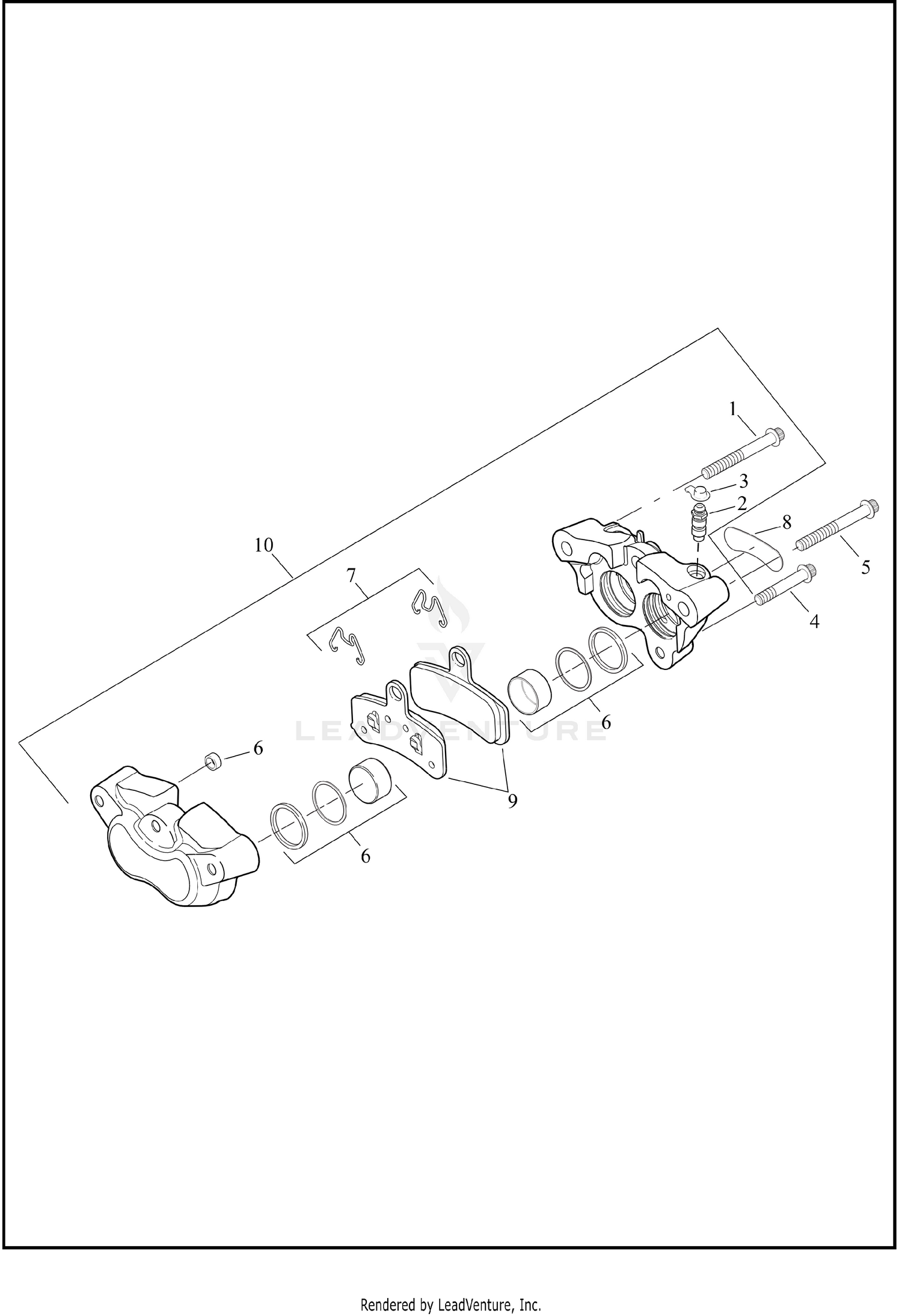 BRAKE CALIPER, FRONT