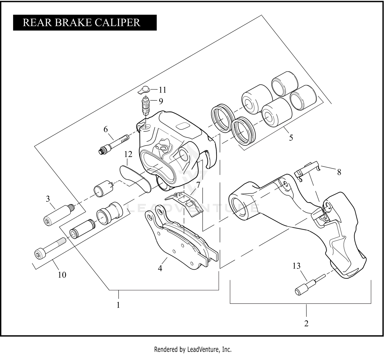 REAR BRAKE CALIPER