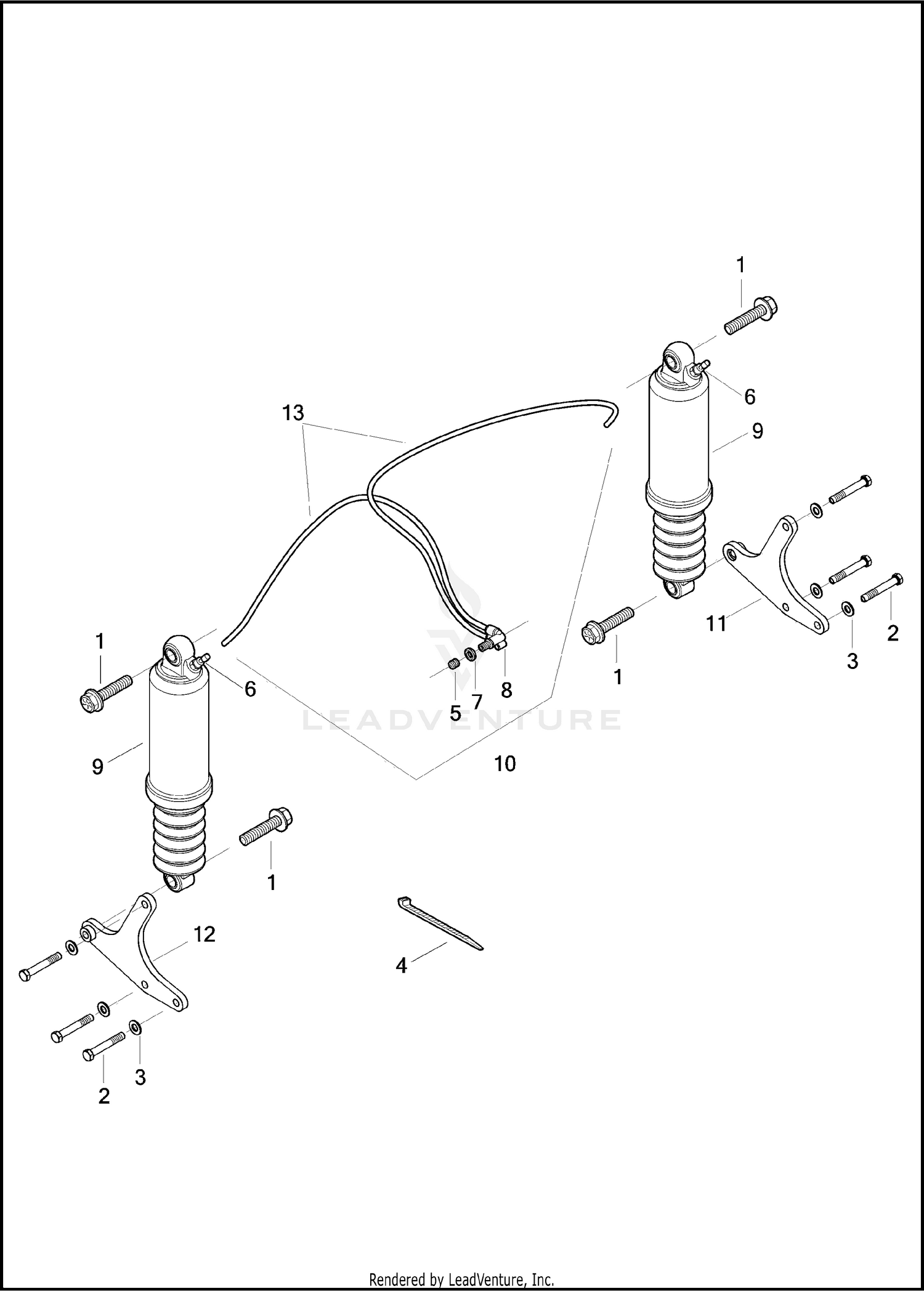 SHOCK ABSORBERS, REAR AND AIR SUSPENSION SYSTEM
