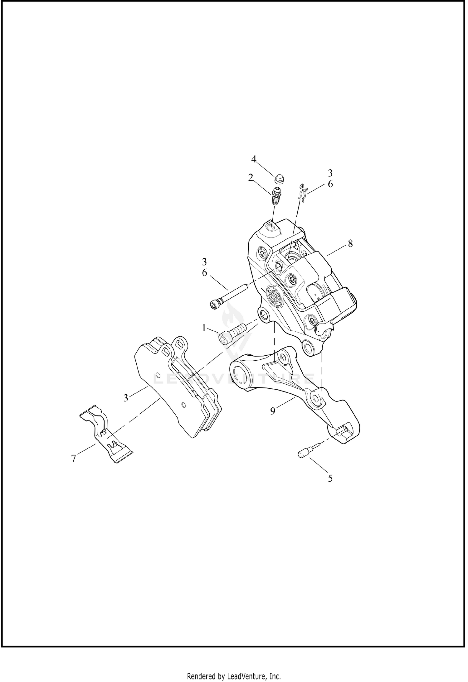 BRAKE CALIPER, REAR