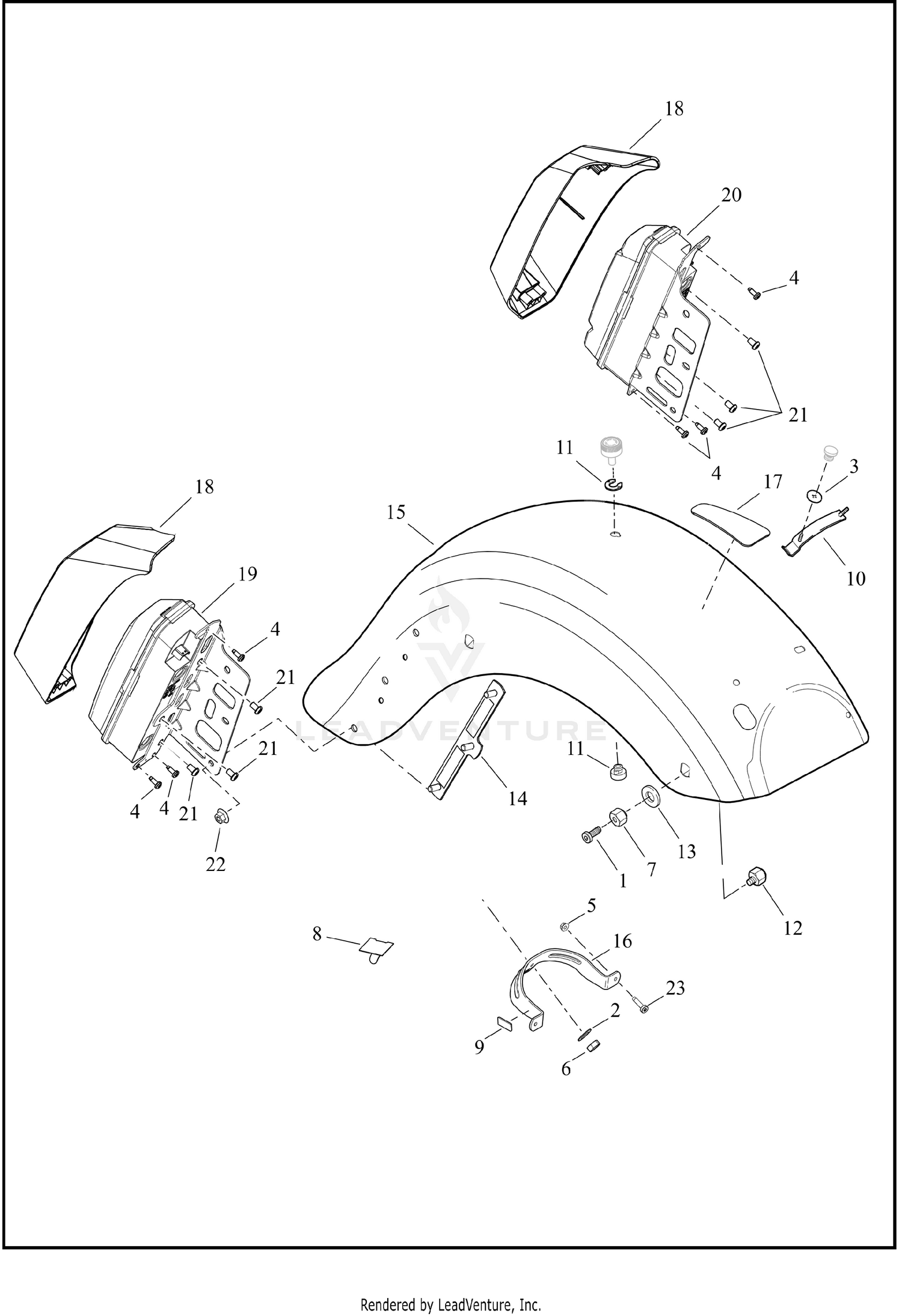 FENDER, REAR