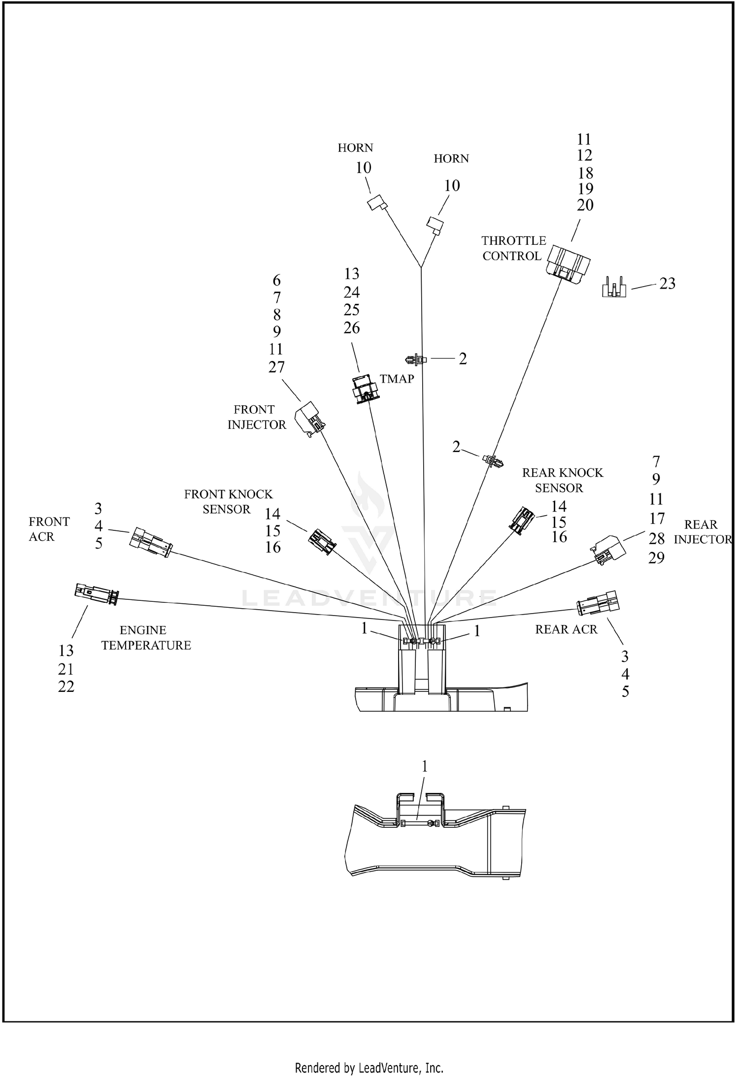 WIRING HARNESS, MAIN - FLHTCUTG (3 OF 10)
