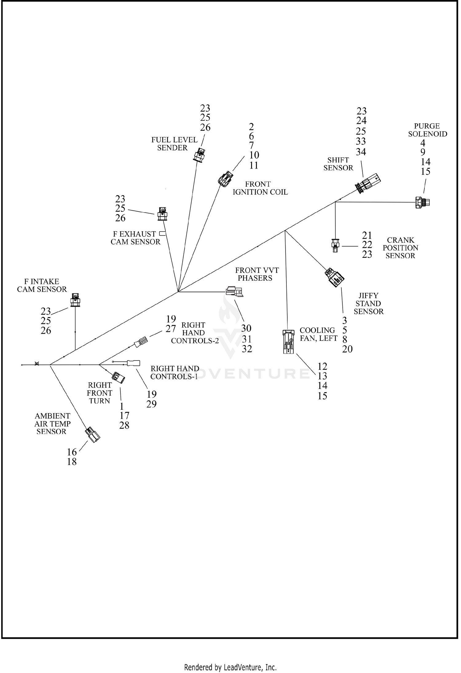 WIRING HARNESS, ENGINE (3 OF 4)