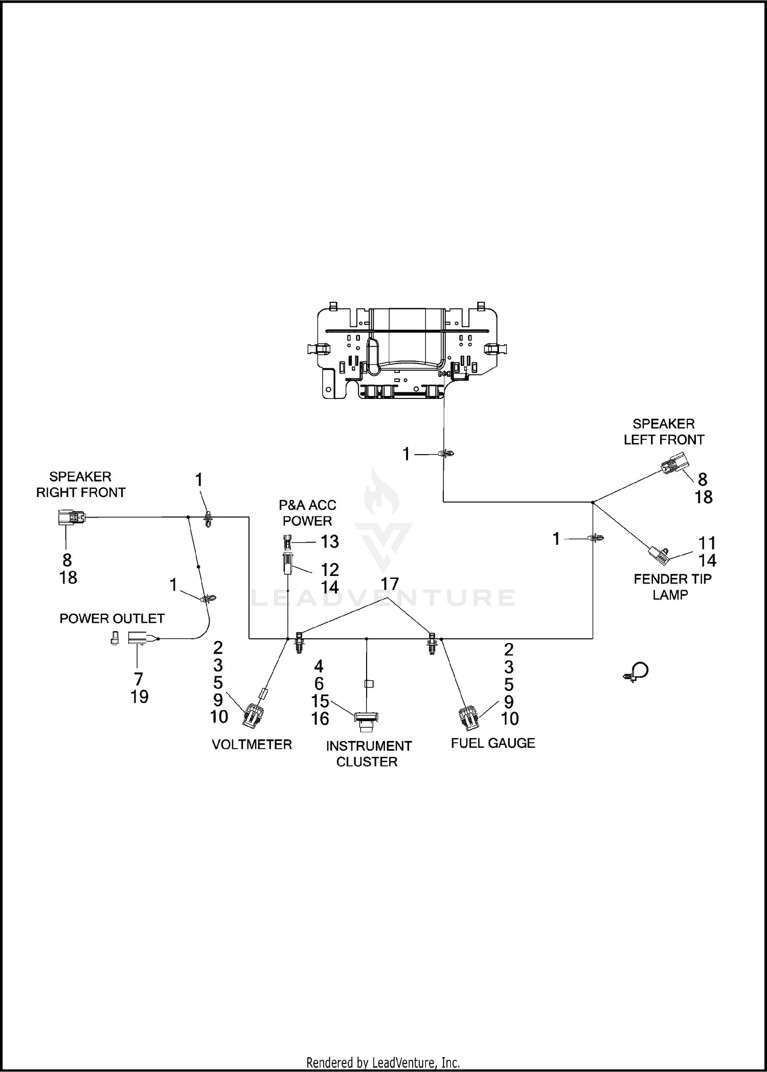 WIRING HARNESS, FAIRING - FLHTCUTG - HDI EXCEPT JAPAN (2 OF 2)