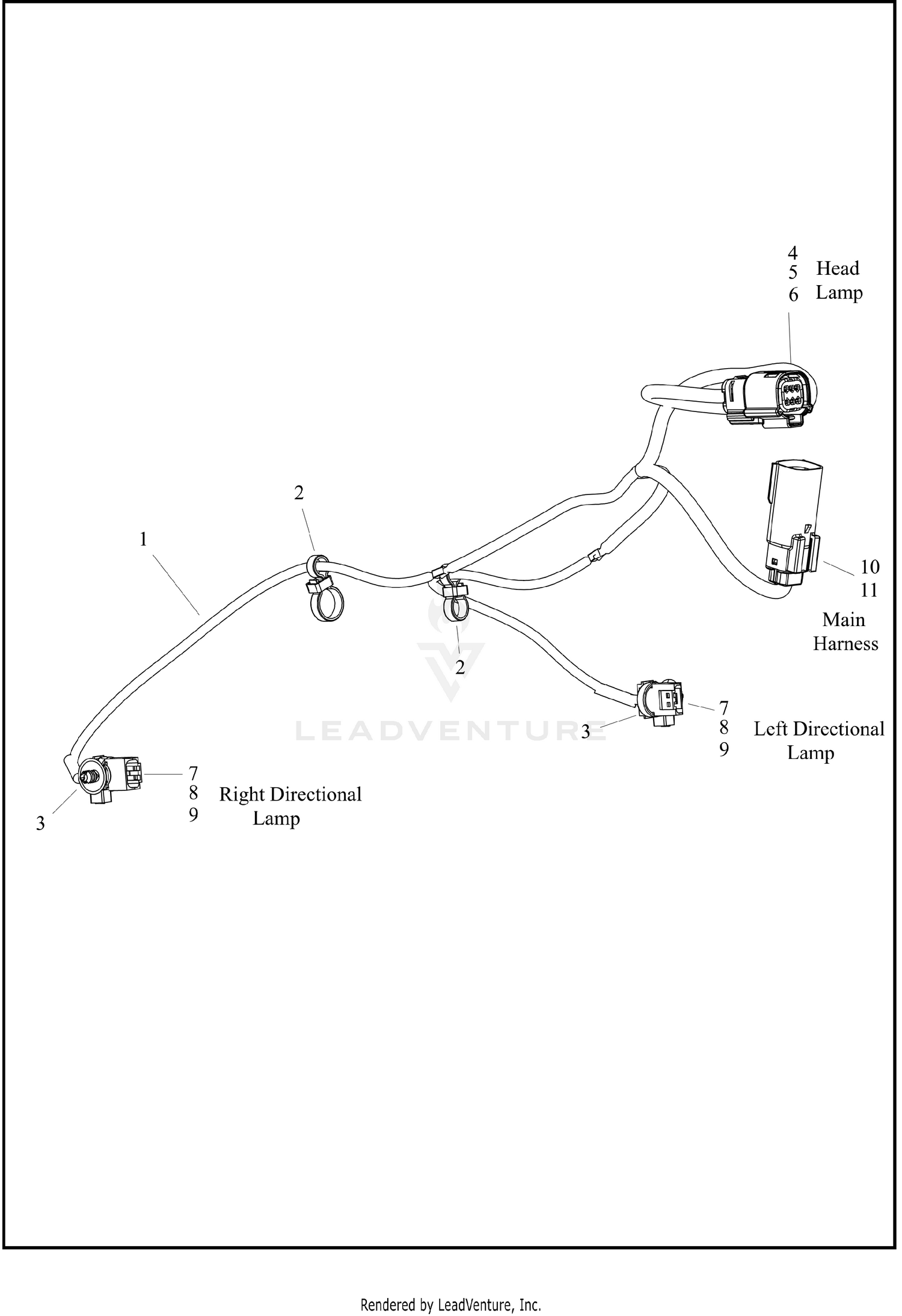 WIRE HARNESS, FRONT LIGHTING JUMPER - FLTRT (JPN)