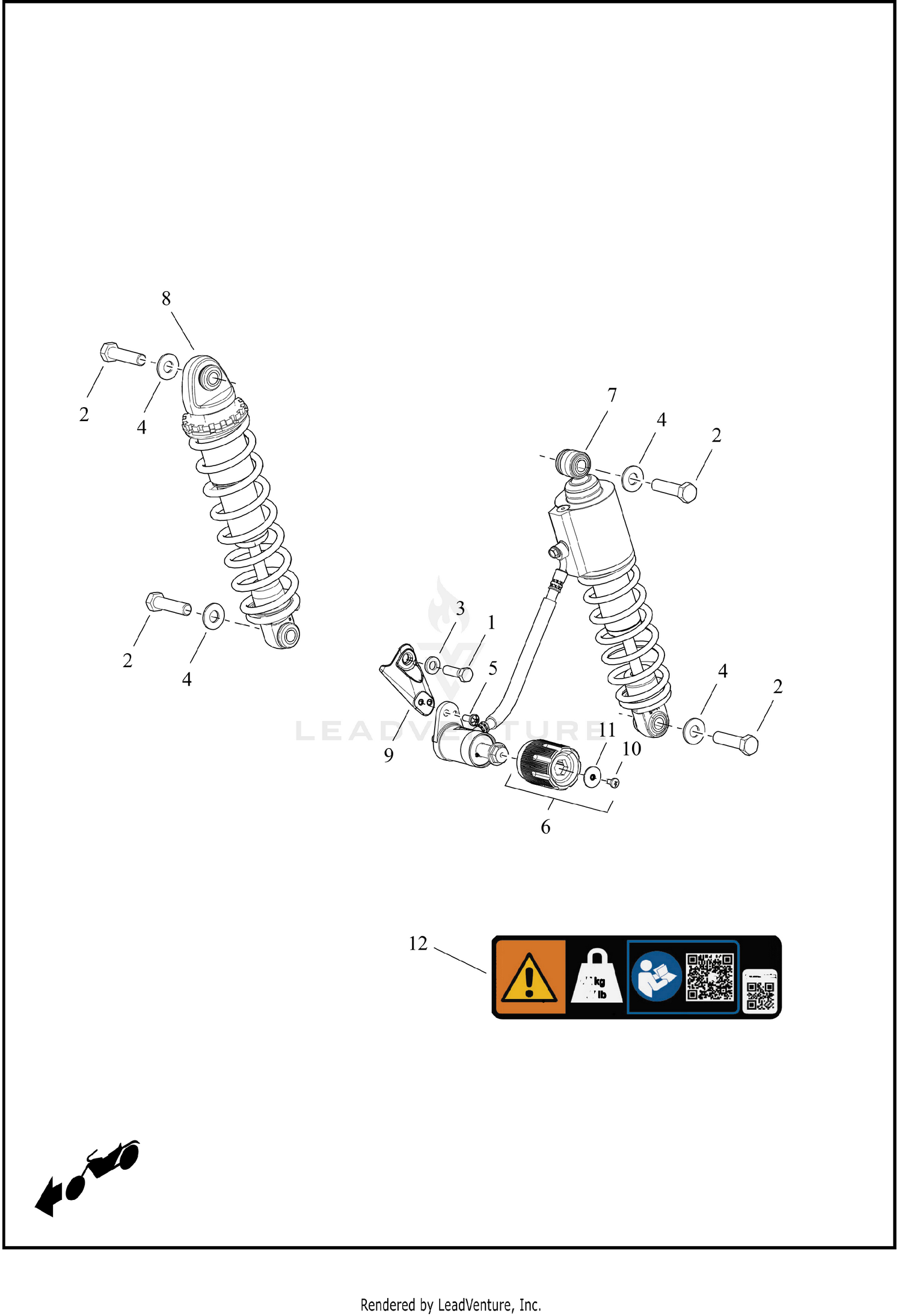 SHOCK ABSORBERS, REAR, FLHXL/FLTRXL