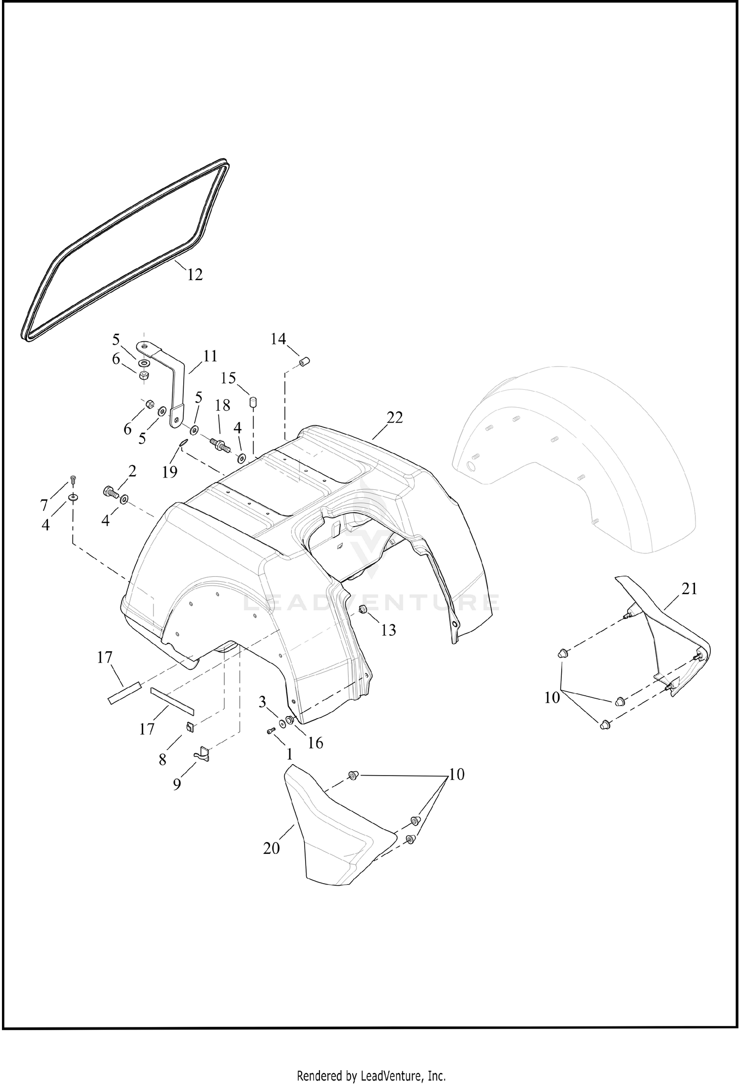 BODY ASSEMBLY AND SIDE COVERS - FLHTCUTG