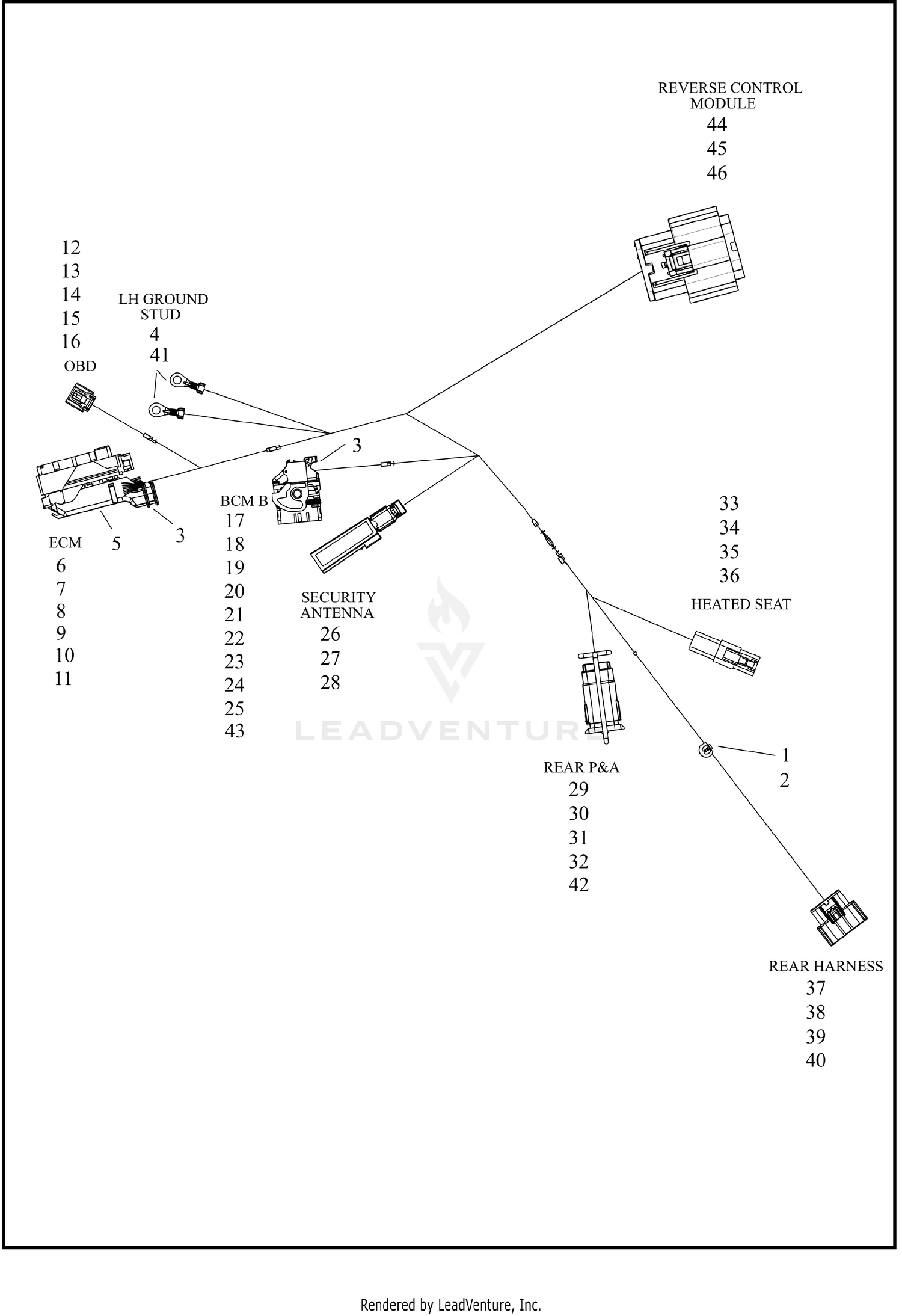 WIRE HARNESS, MAIN - FLHLT (5 OF 9)