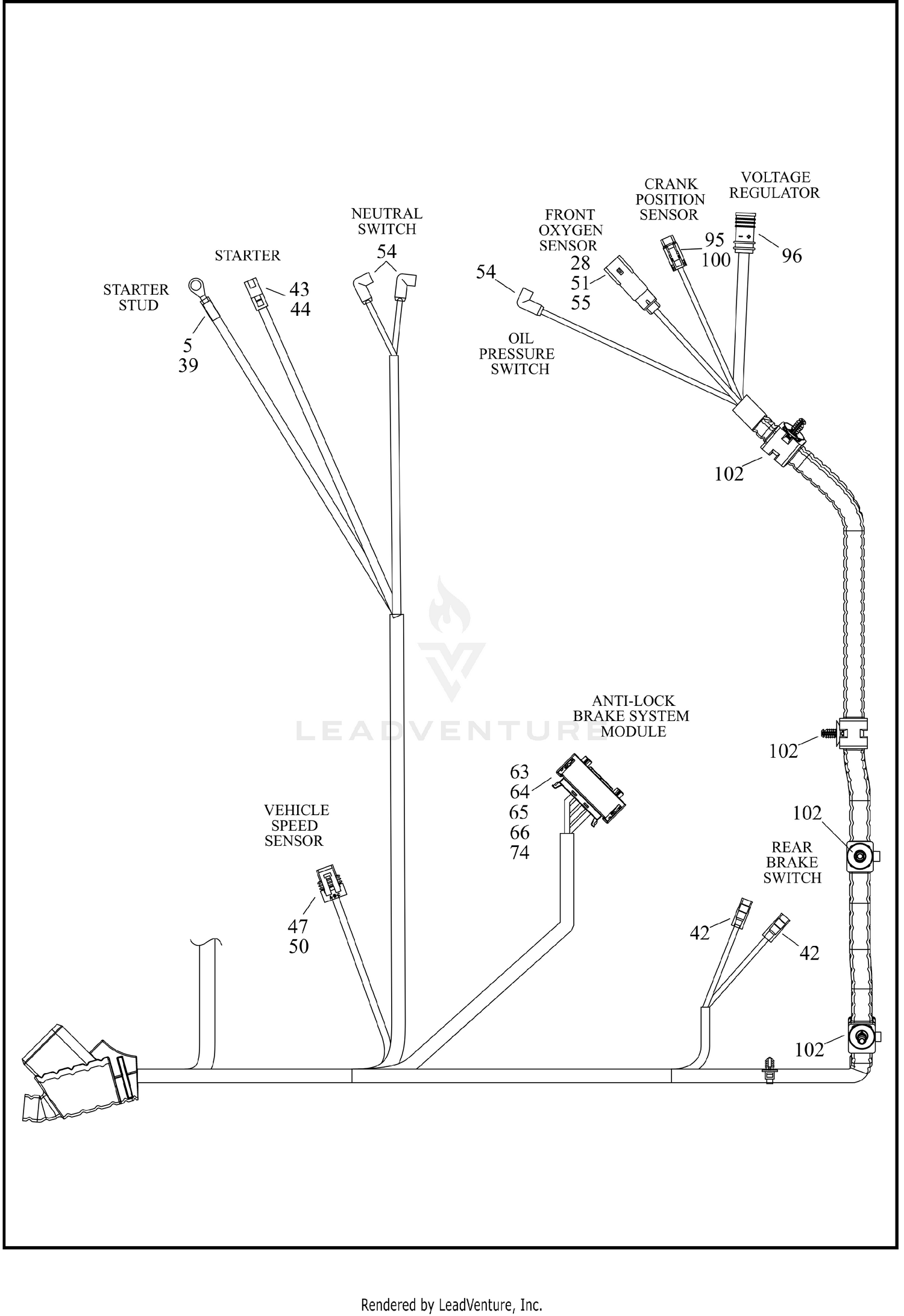 WIRING HARNESS, MAIN, ABS (3 OF 6)