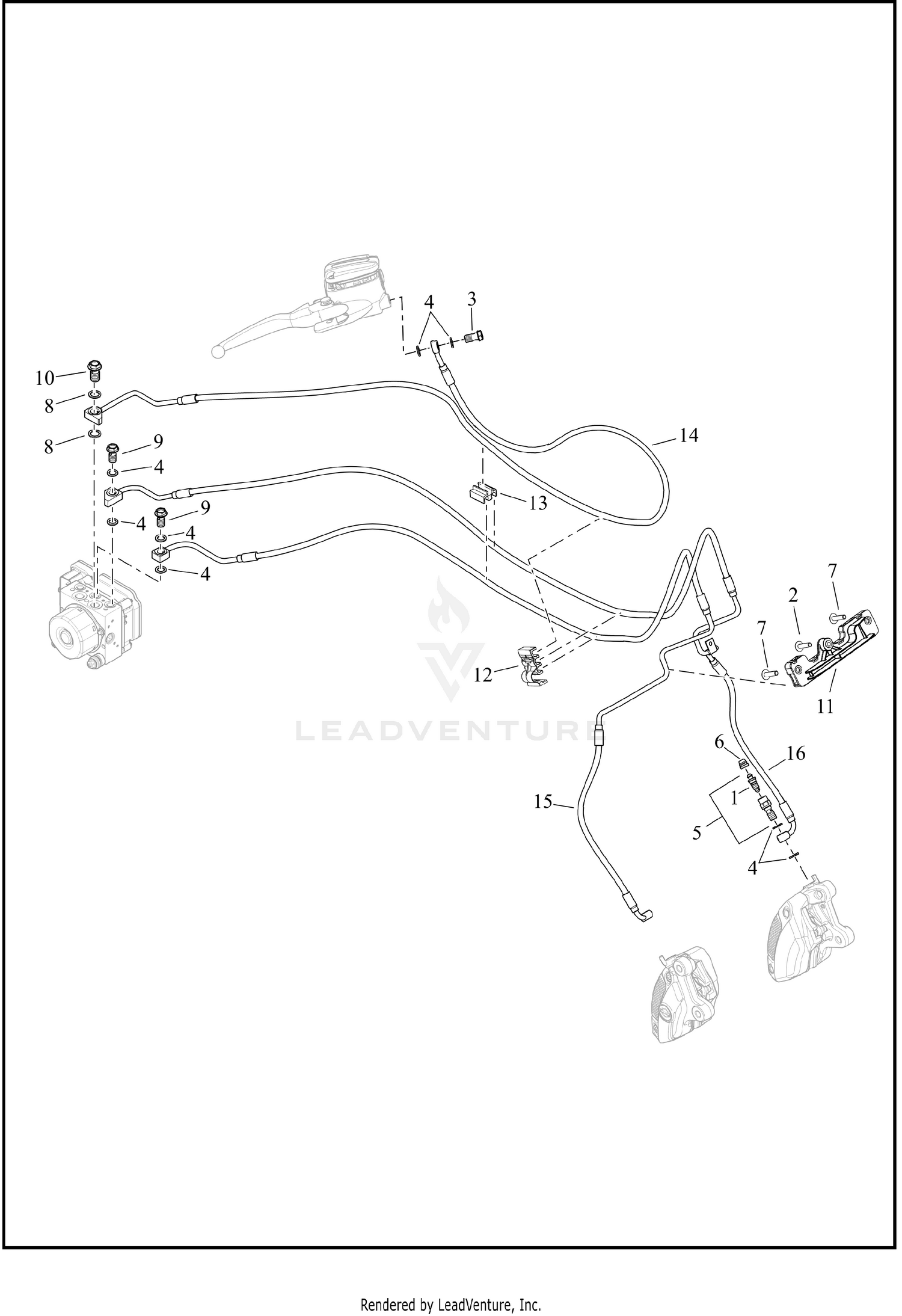 BRAKE LINES, FRONT - ABS