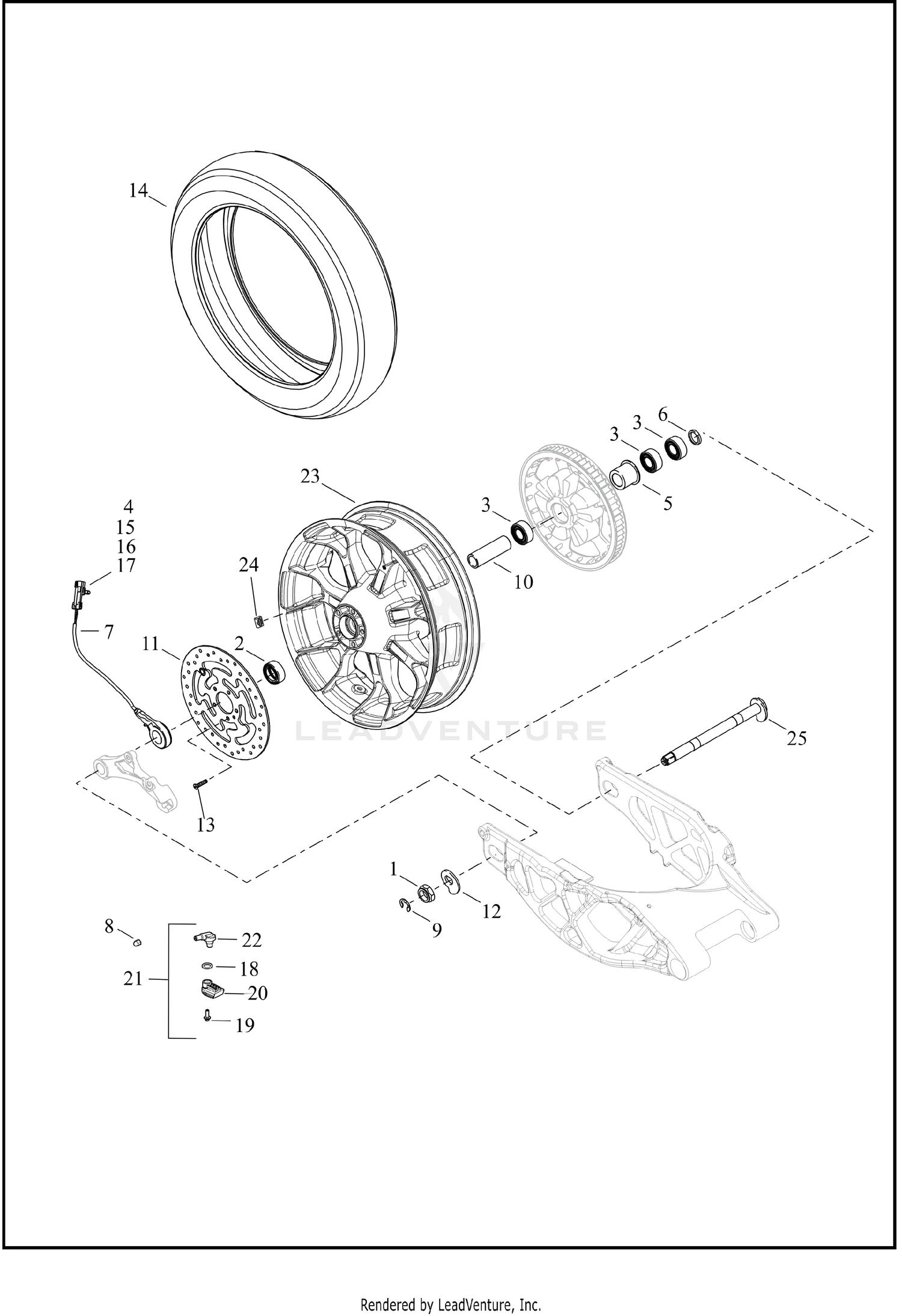 WHEEL, REAR