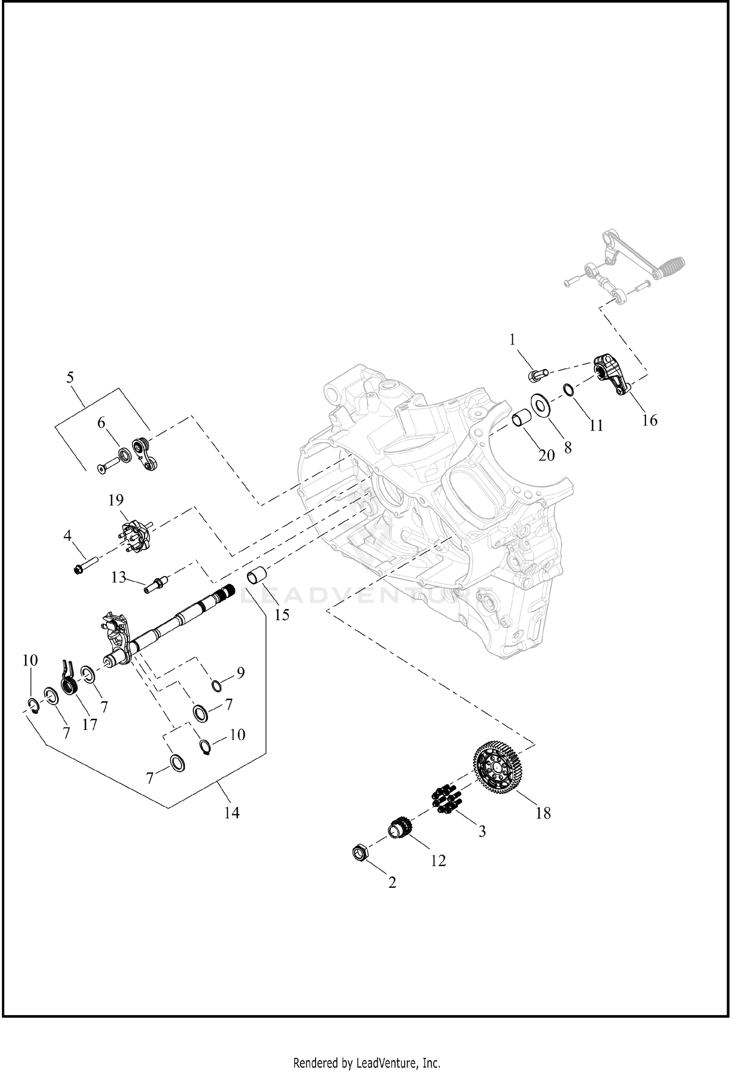 SHIFTER, GEAR AND PRIMARY DRIVE