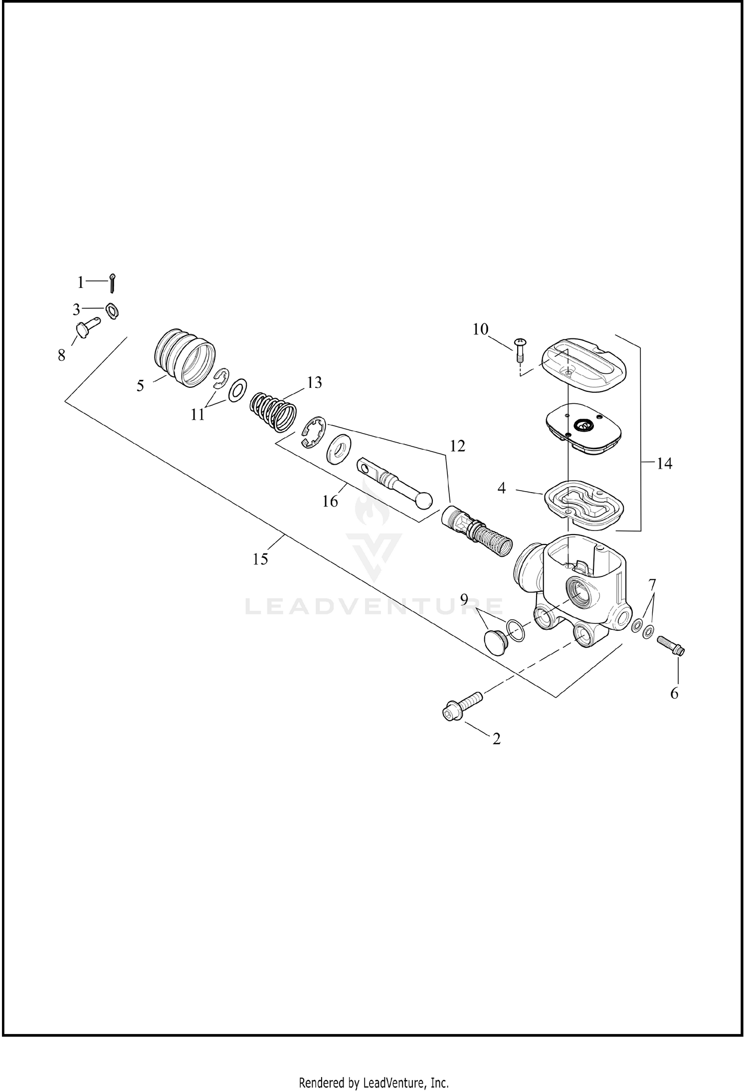 BRAKE MASTER CYLINDER, REAR